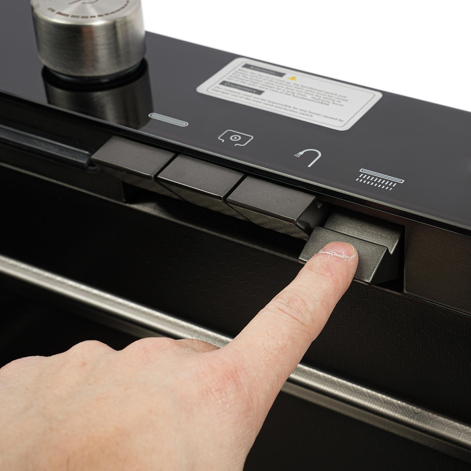 82x48cm fully equipped - piano key sink with cup washer and trash can