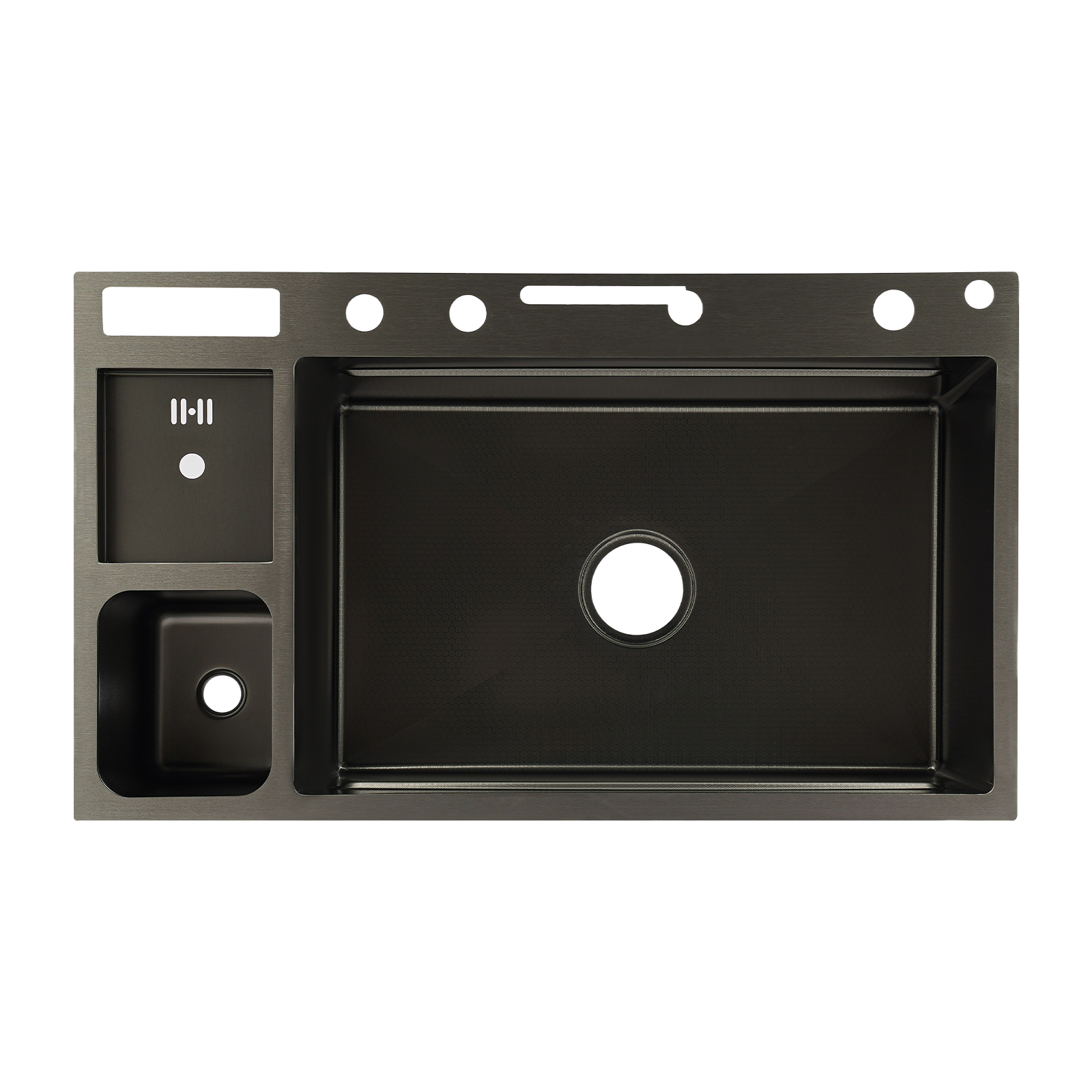 82x48cm fully equipped - piano key sink with cup washer and trash can