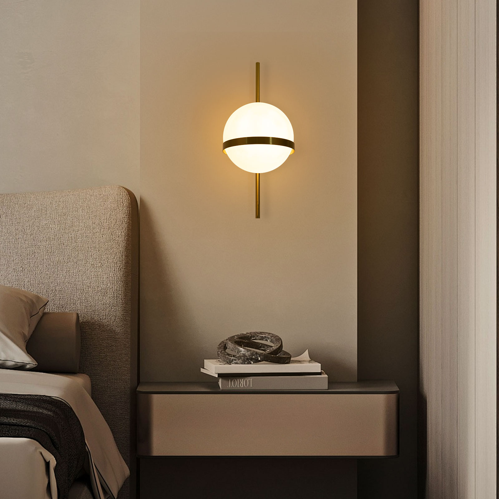 Wandleuchte mit E27-Fassung, für Eingangstüren, Schlafzimmer, Wohnzimmer, Esszimmer usw. Golden
