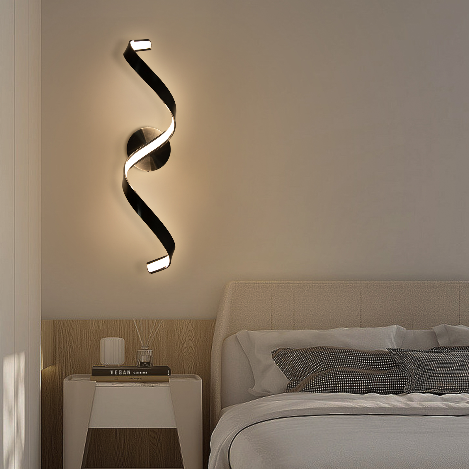 LED Wandlampe Spirale Wandlampe Wandlampe für Flur Schlafzimmer Platziert an der Wand im Schlafzimmer Wohnzimmer Badezimmer Küche Treppe