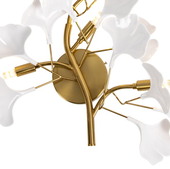 Ginkgo Design Wand Lampe Retro Goldene Ginkgo Moderne Innen Luxus Wand Lampe