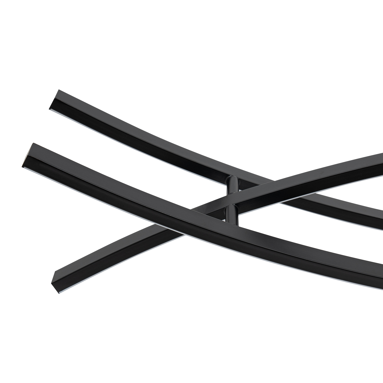 Minimalistischer LED-Kronleuchter mit geschwungener Linie