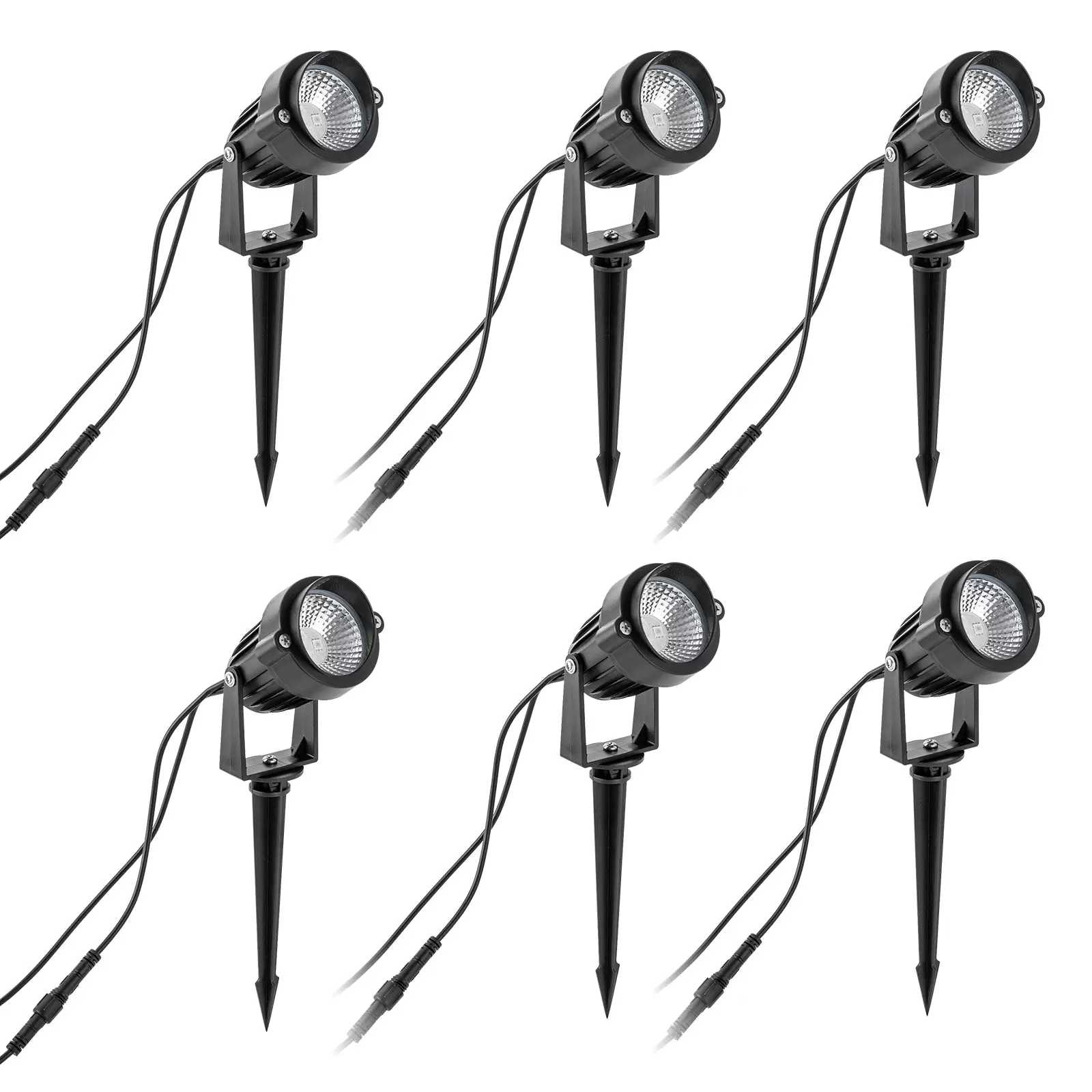 6-teilige LED RGB Garten Feenlicht Garten Beleuchtung Licht Außen Fernbedienung