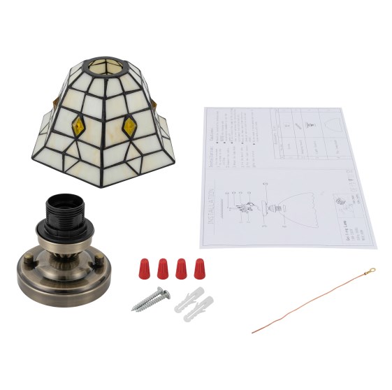 Deckenleuchte, Halbdeckenleuchte, Retro Deckenlampe, 20cm Deckenleuchte, Halbdeckenleuchte, Retro Deckenlampe, 20cm
