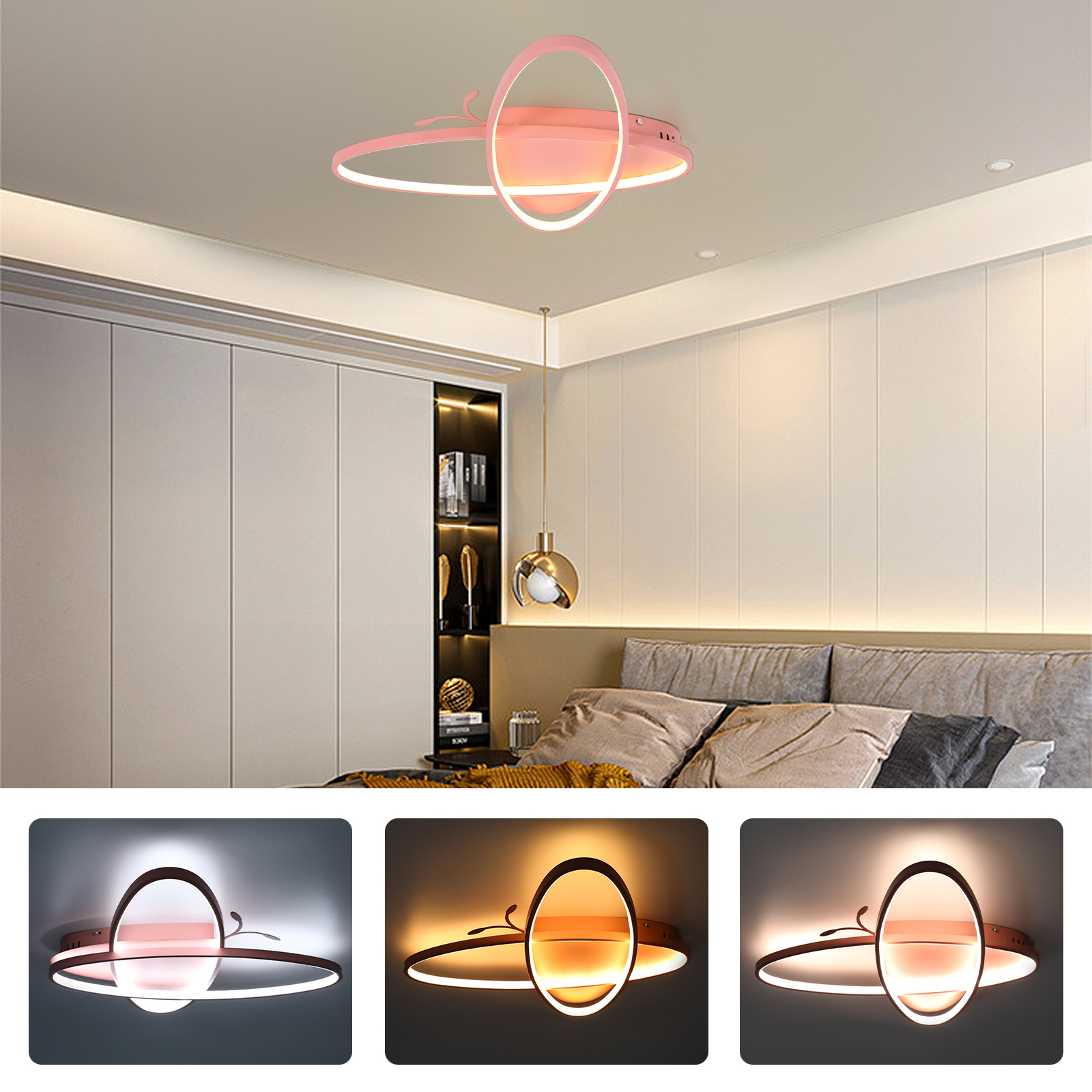 Ceiling Light Fixture, Three Light Colors Ceiling Light, Modern Ceiling Light Ceiling Light Fixture, Three Light Colors Ceiling Light, Modern Ceiling Light