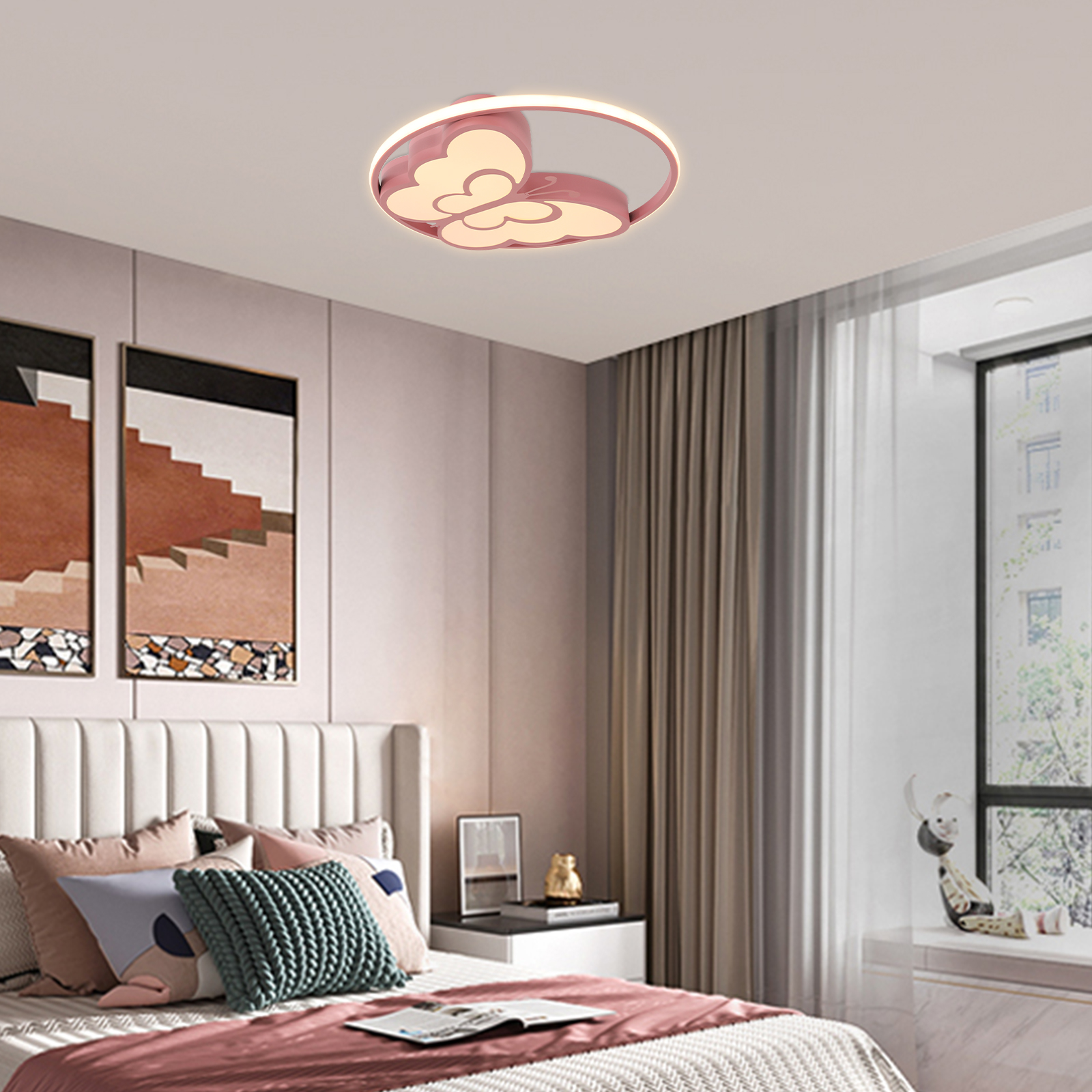 Ceiling Light Fixture, Three Light Colors Ceiling Light, Modern Ceiling Light Ceiling Light Fixture, Three Light Colors Ceiling Light, Modern Ceiling Light