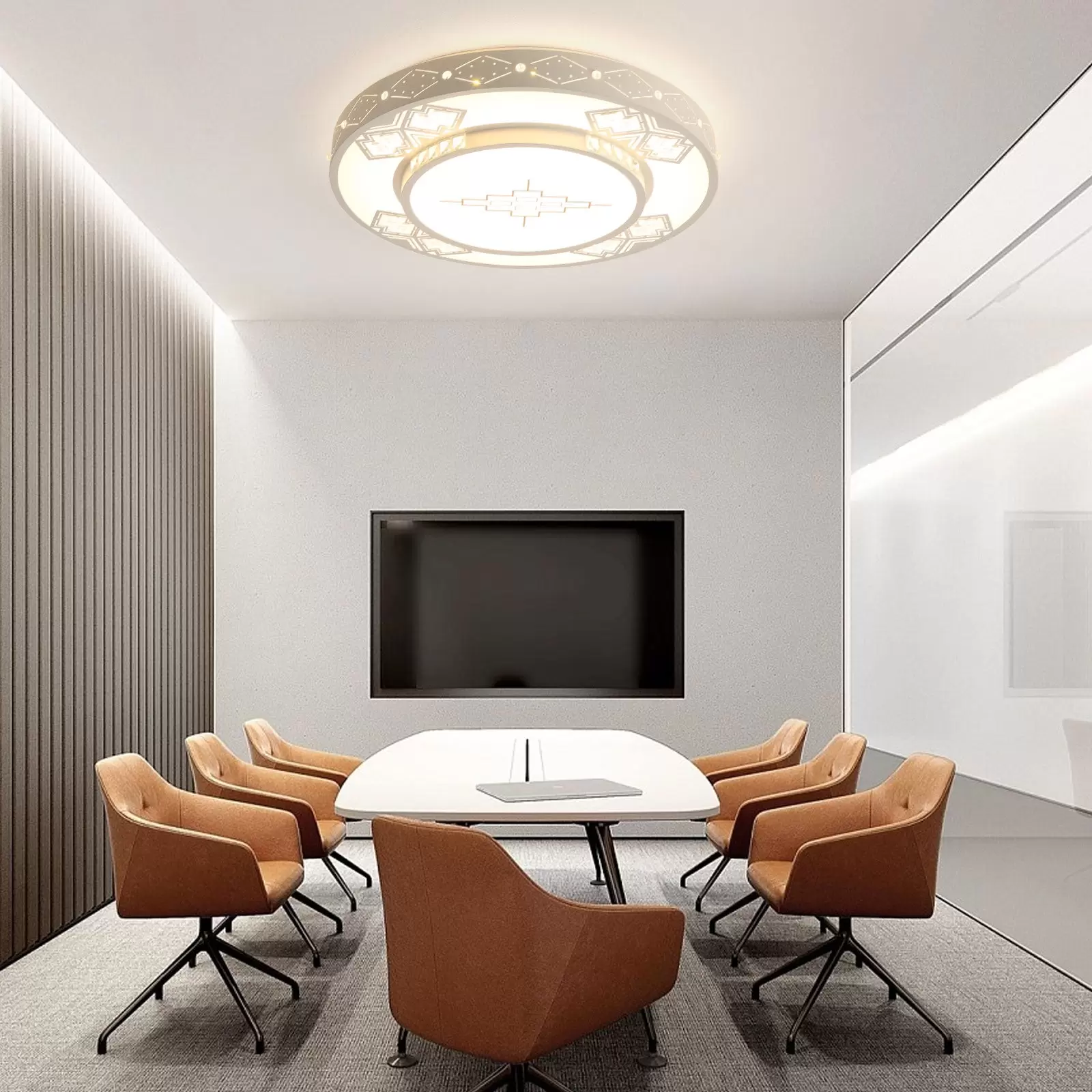 60cm LED Deckenleuchte Dimmbar Deckenlampe 3-Farbige Wohnzimmer Arbeitszimmer