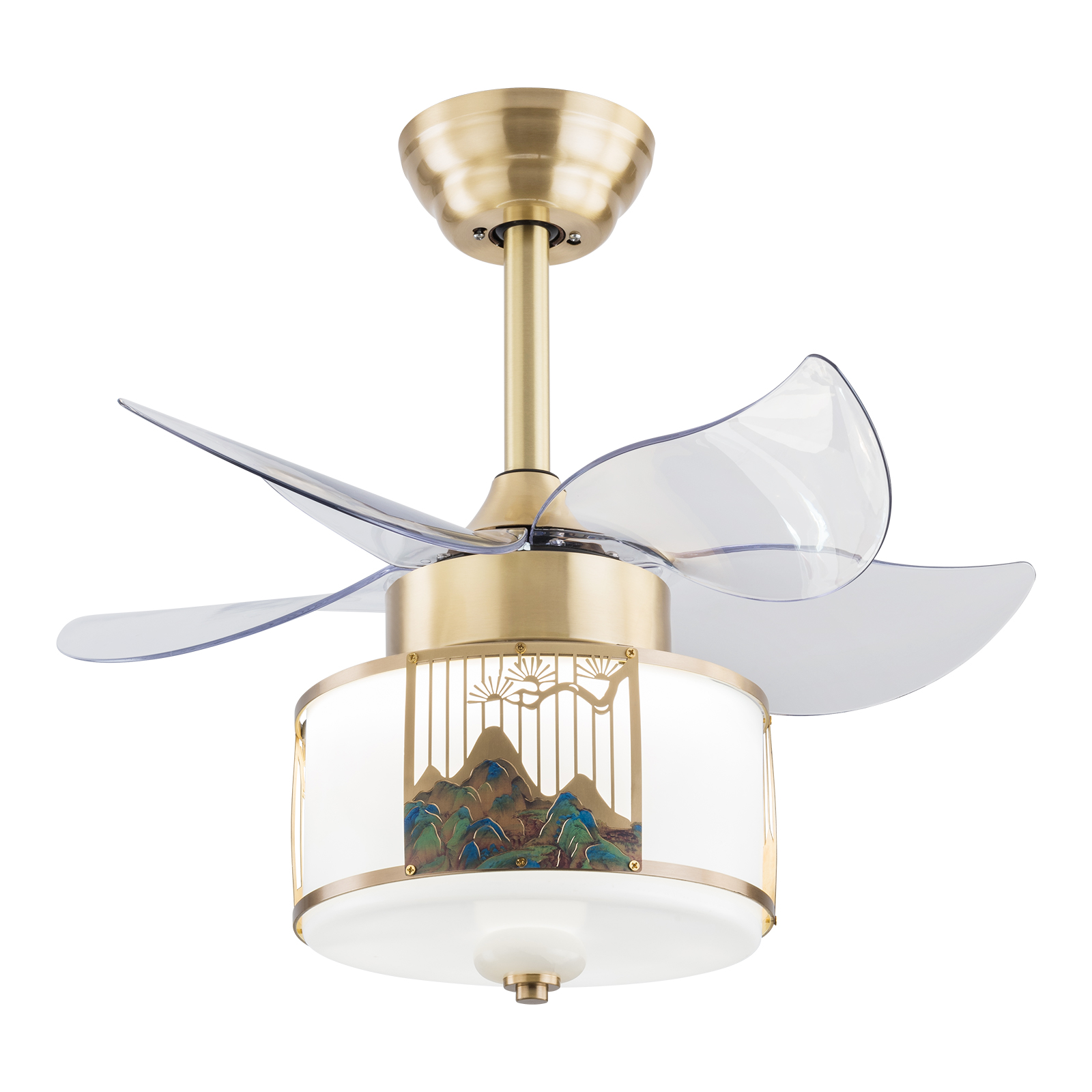 3 Farben LED Deckenventilator Licht, Deckenventilator Licht mit Fernbedienung
