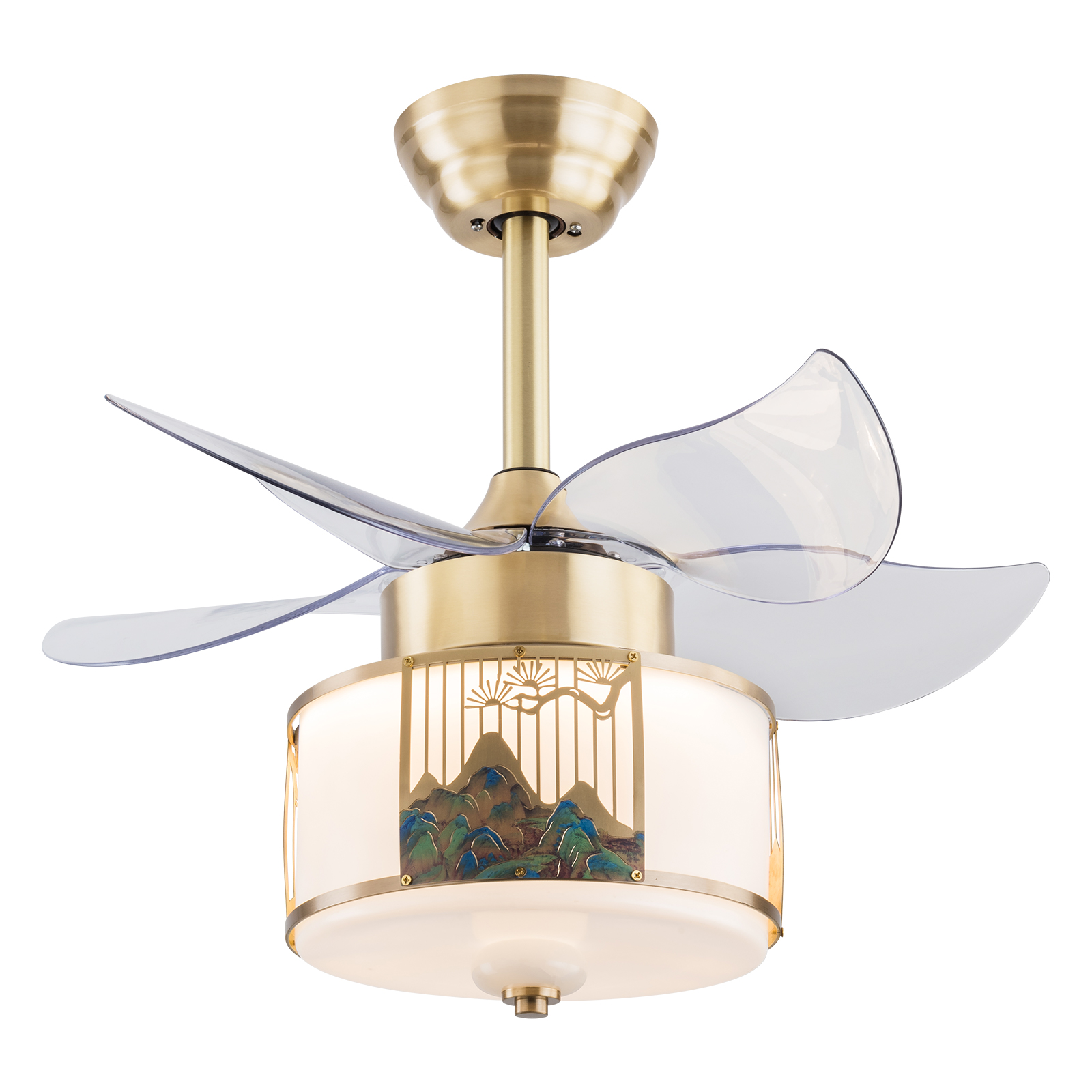 3 Farben LED Deckenventilator Licht, Deckenventilator Licht mit Fernbedienung