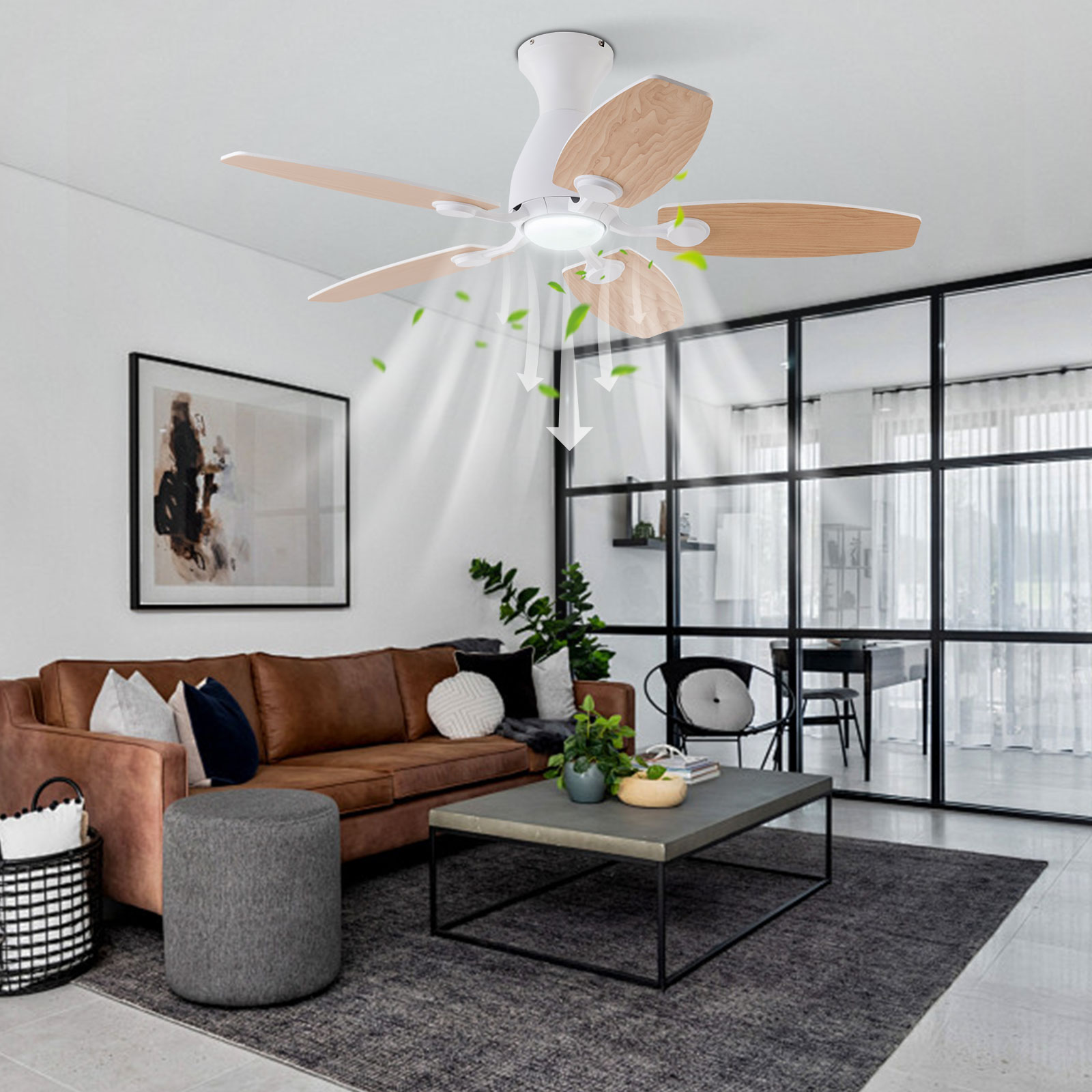 CNCEST Deckenventilator-Kronleuchter, Deckenventilator mit Fernbedienung, Deckenventilatoren mit Licht und Fernbedienung CNCEST Deckenventilator-Kronleuchter, Deckenventilator mit Fernbedienung, Deckenventilatoren mit Licht und Fernbedienung