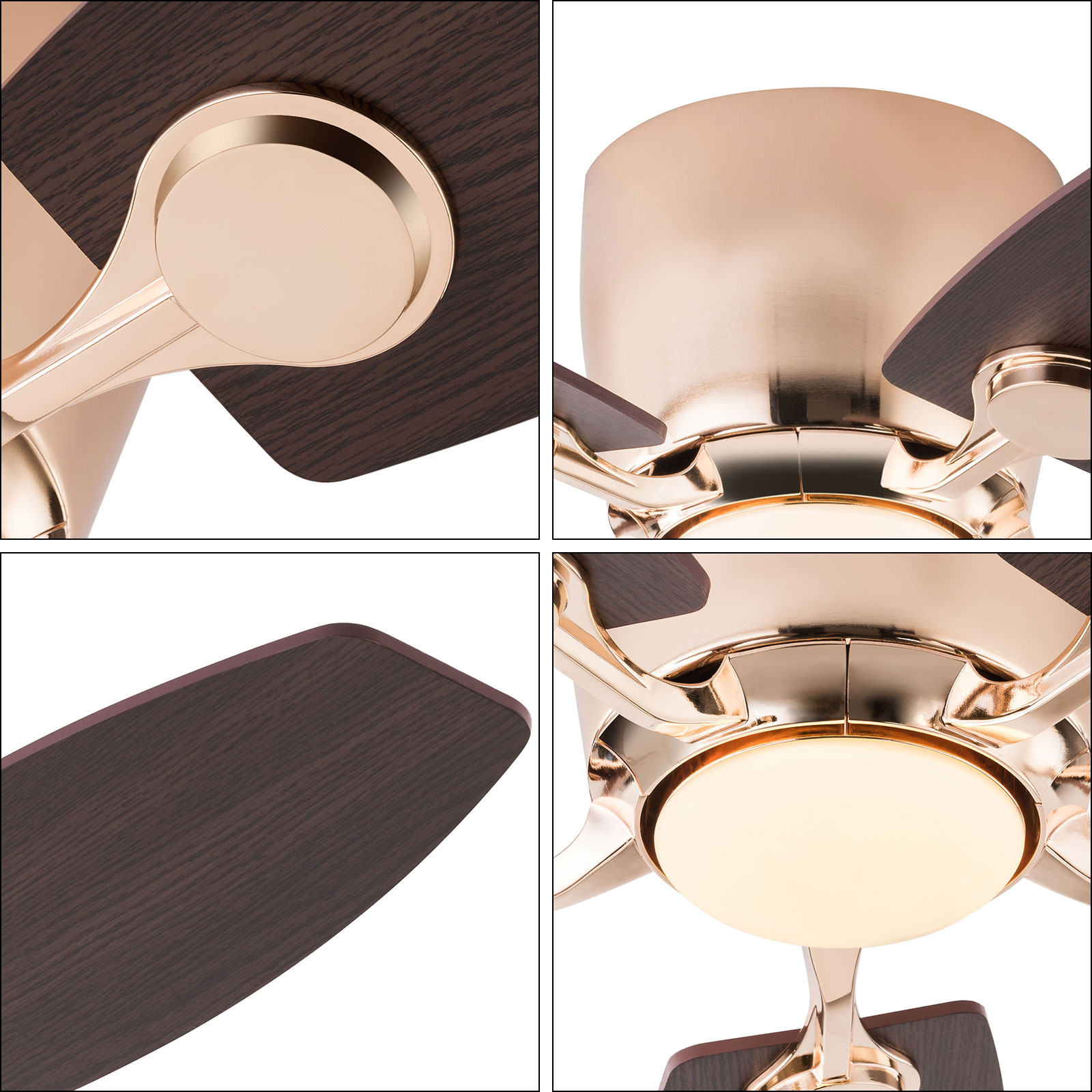 42" LED-Deckenventilatorleuchte mit Licht und Fernbedienung, 3 Farben Deckenventilatorleuchte