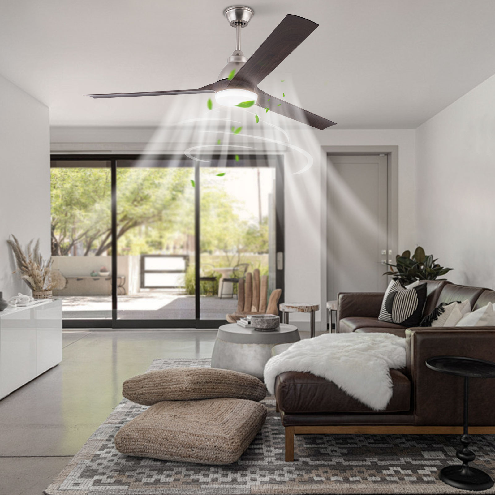 42 Zoll Deckenventilator Licht mit Fernbedienung 45W Weißes Licht Warmes Licht Neutrales Licht