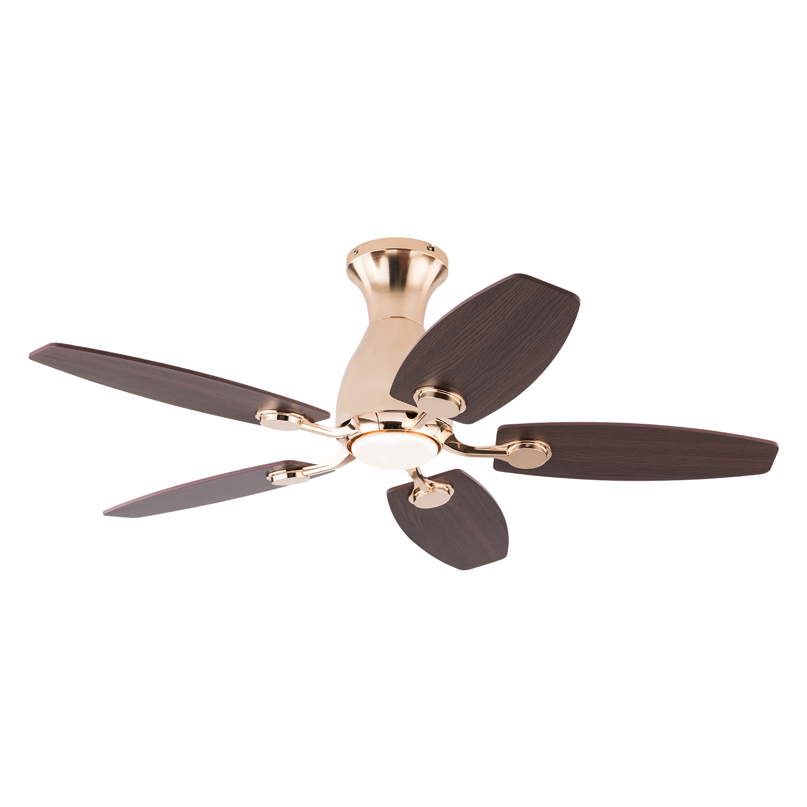42 Zoll Deckenventilator mit Licht, Gold, dreifarbig mit Temperaturwechselrichter und Fernbedienung, Weitspannung