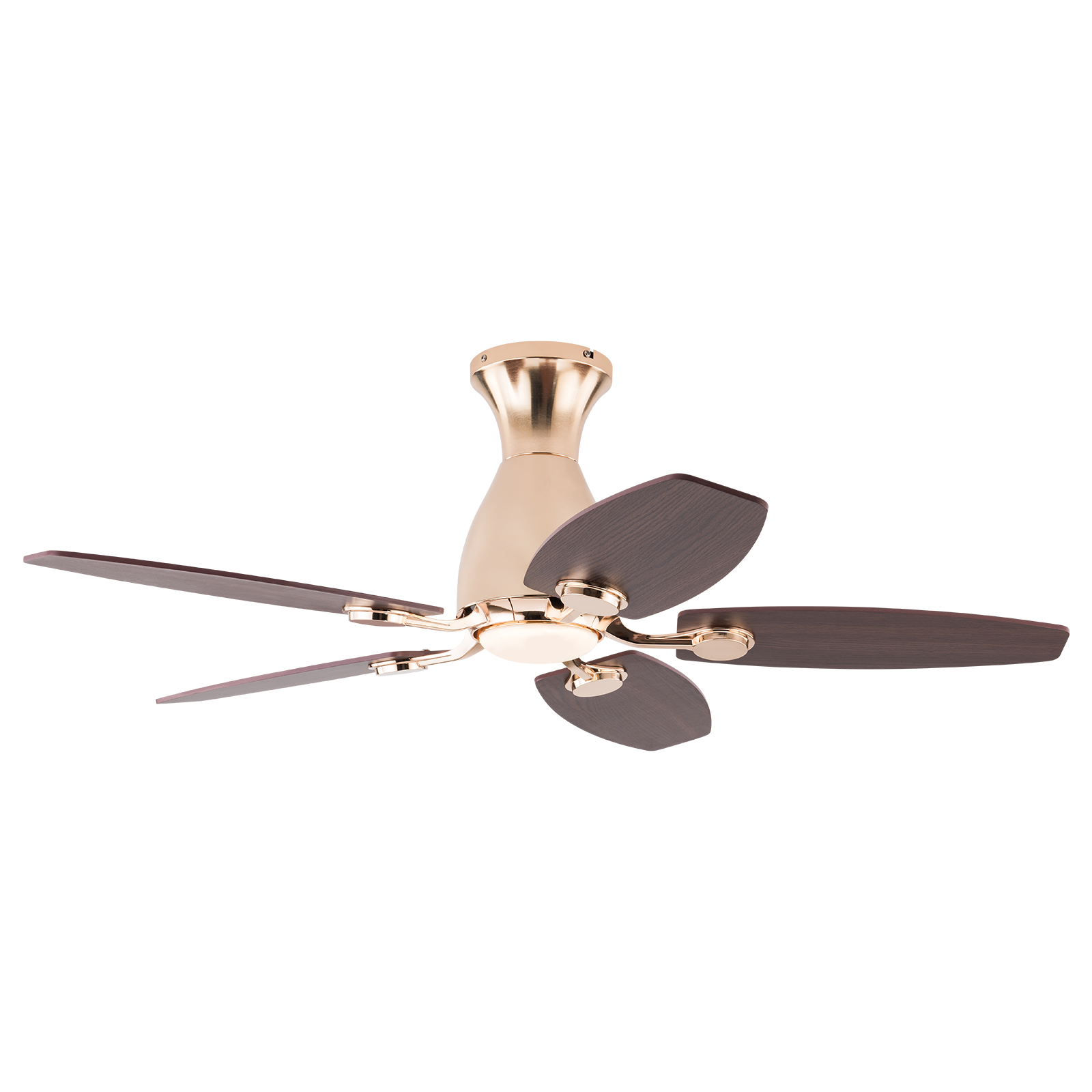 42 Zoll Deckenventilator mit Licht, Gold, dreifarbig mit Temperaturwechselrichter und Fernbedienung, Weitspannung