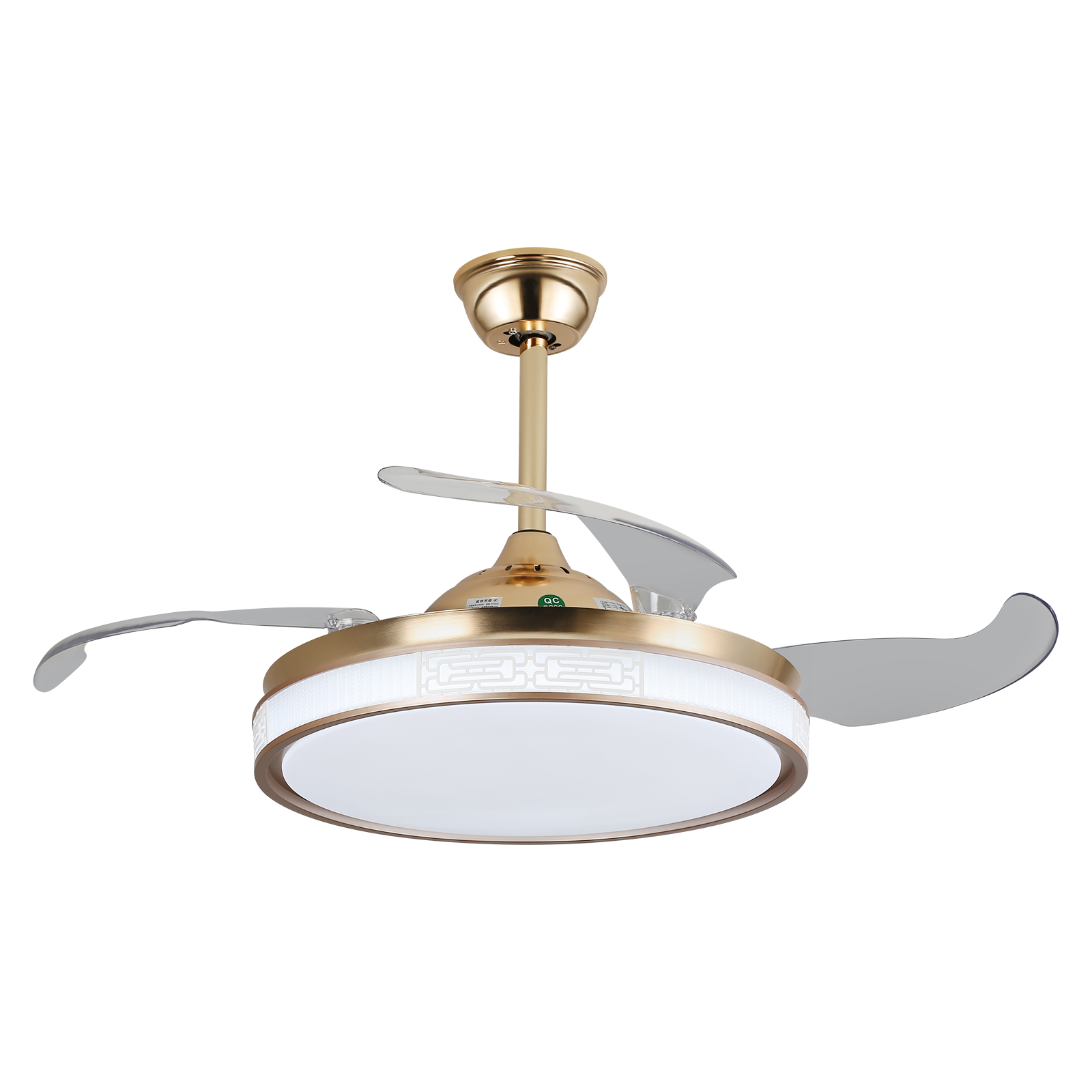 42in CJ139 Ceiling Fan Light, Ceiling Fan Light with Remote Control, Ceiling Fan Lamp for Bedroom Kitchen