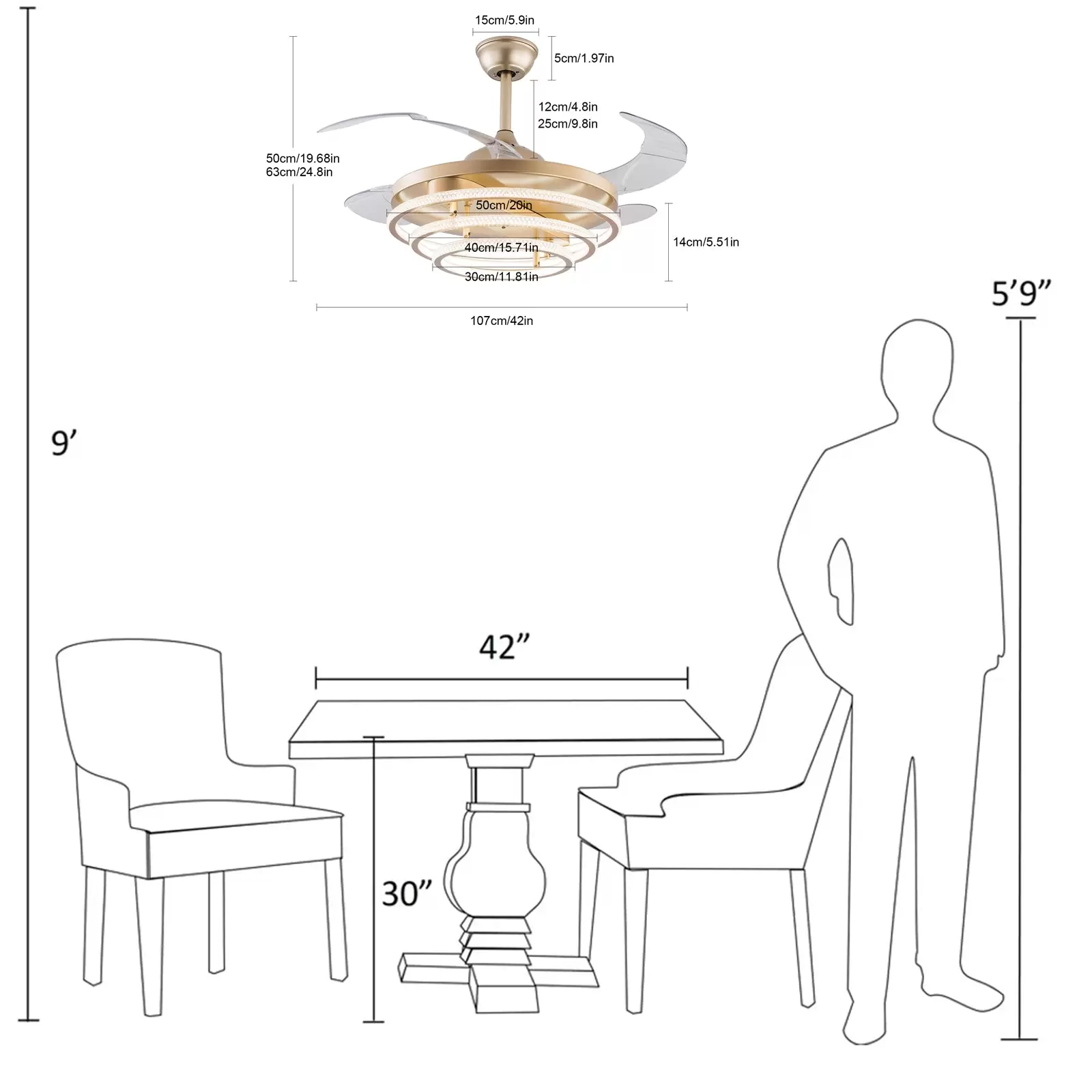 Fernbedienung Deckenventilator Mit Beleuchtung Leuchte Lüfter Licht Lamp Dimmbar