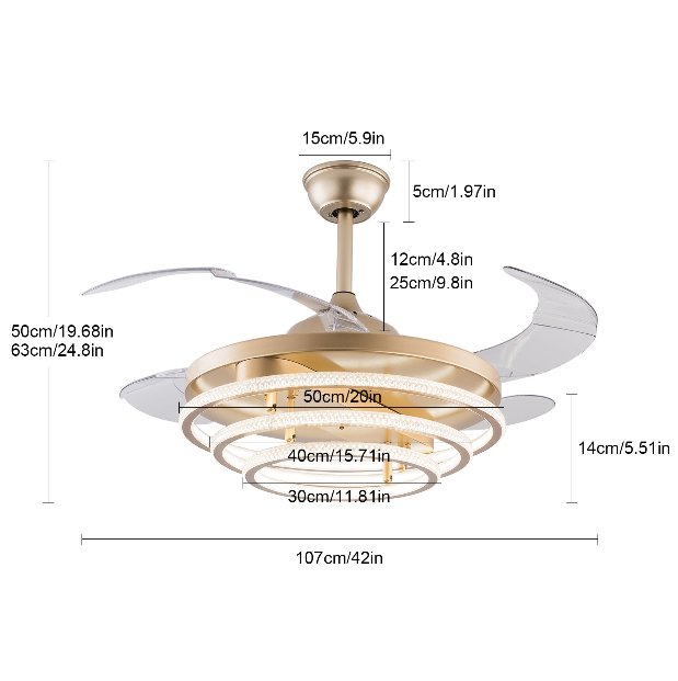Fernbedienung Deckenventilator Mit Beleuchtung Leuchte Lüfter Licht Lamp Dimmbar