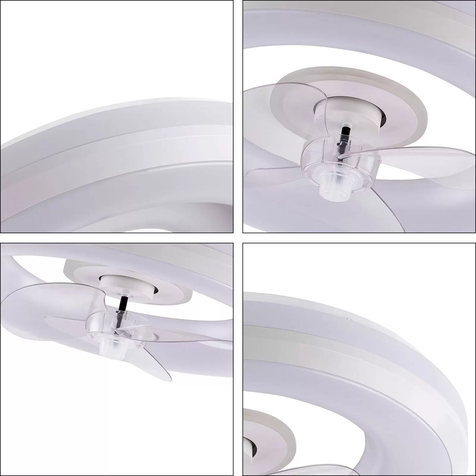 18.5'' Modern LED Deckenventilator Lampe Beleuchtung Licht mit Fernbedienung Neu