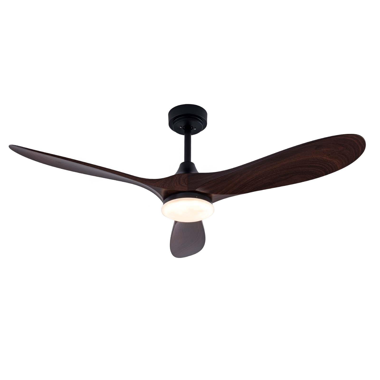Deckenventilator mit Fernbedienung und LED-Licht, Lichtfarbe: warm, neutral, weiß