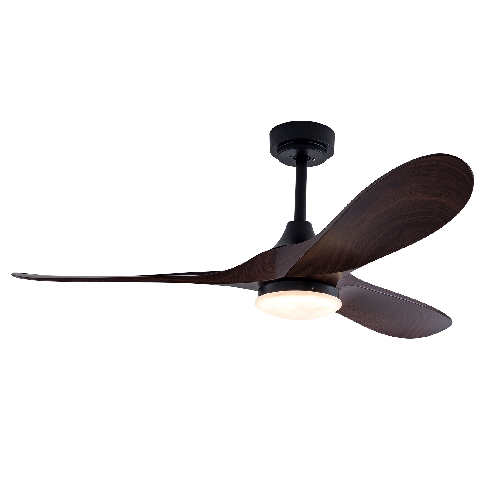 Deckenventilator mit Fernbedienung und LED-Licht, Lichtfarbe: warm, neutral, weiß