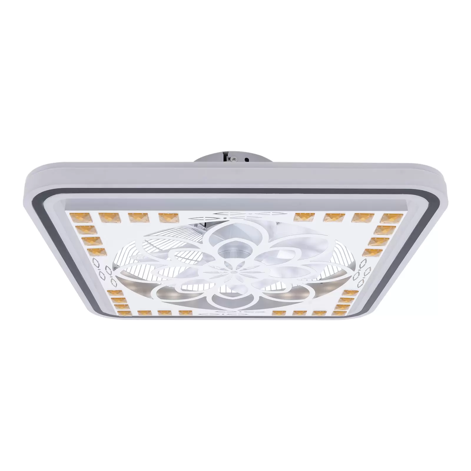 Quadratischer Beleuchtungsventilator LED-Licht mit Fernbedienung verstellbarer Ventilator Deckenleuchte