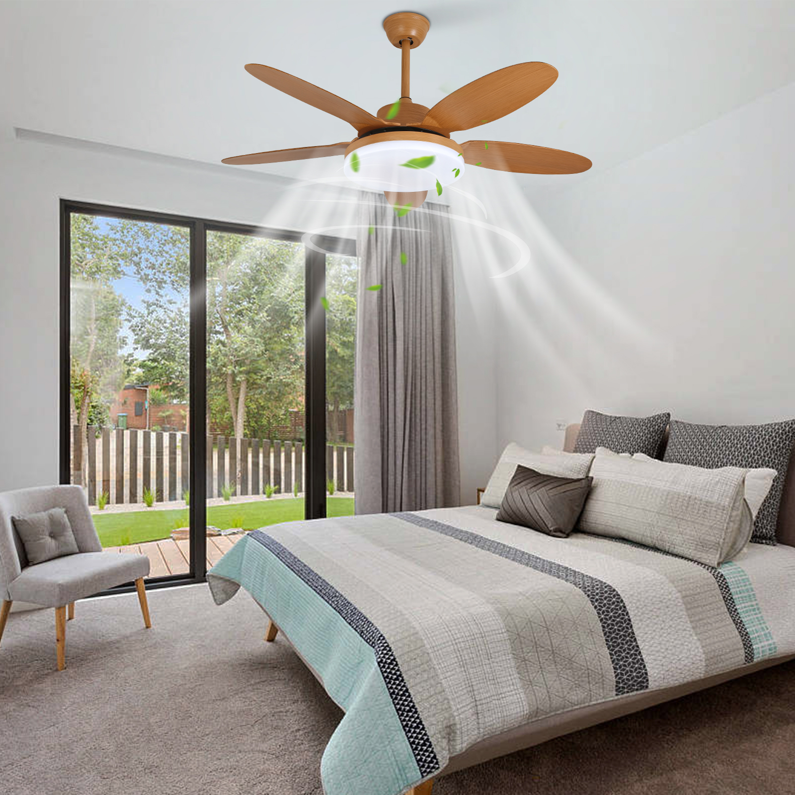 48-Zoll-Deckenventilator mit Lichtern Fernbedienung