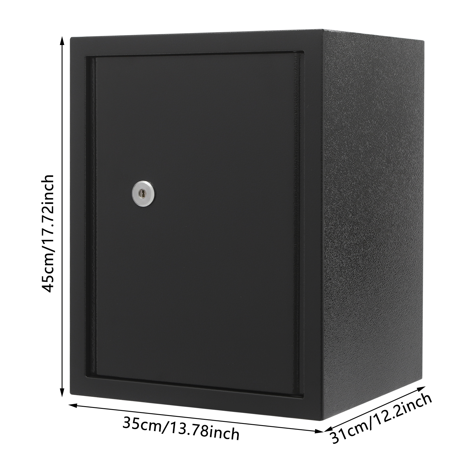 45x35x31cm Safe Box, Black Modern Safe with 2 Keys, 35L Safe Box for Home Use