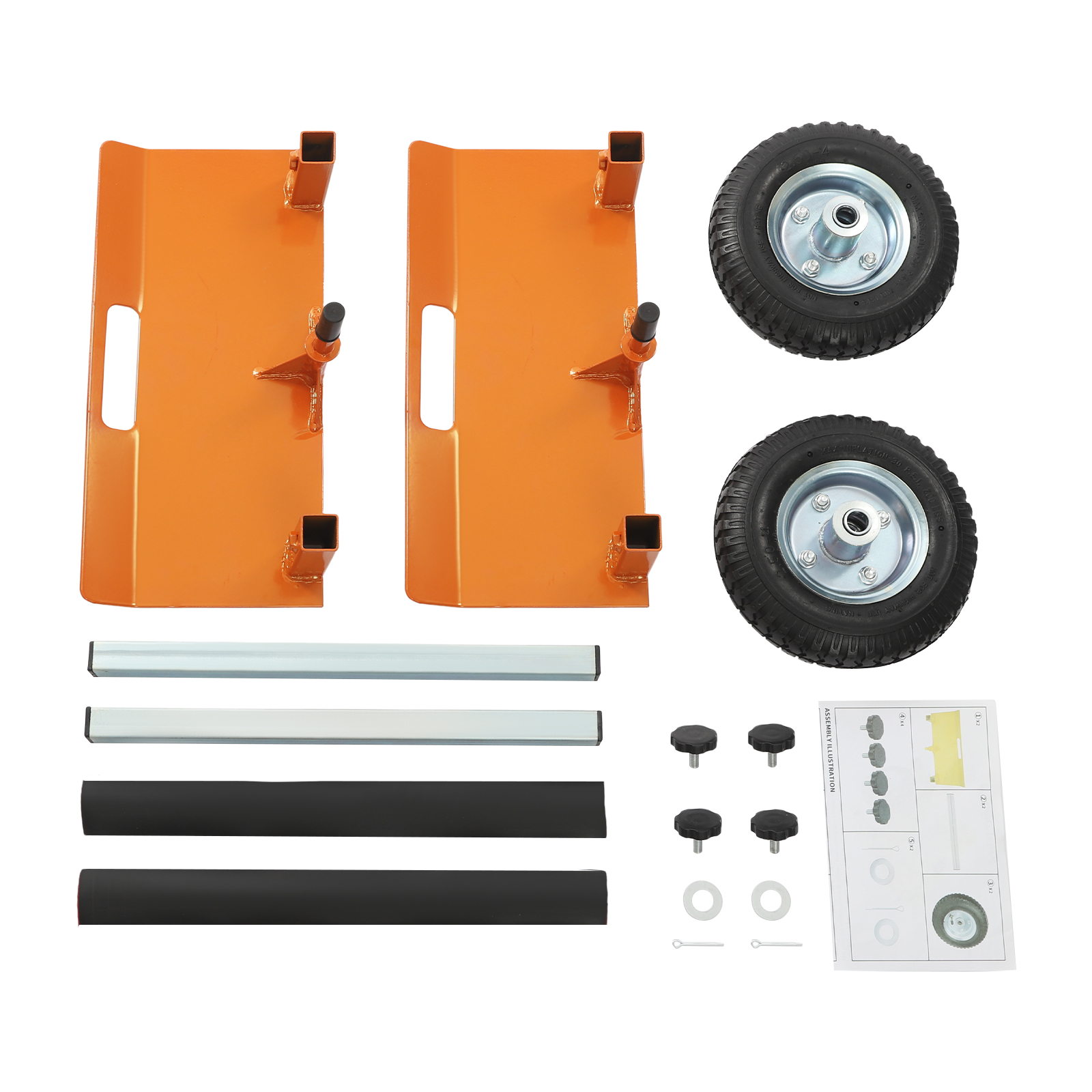 Transporter-8in wheels-marble slab cart mobile turnover cart-orange