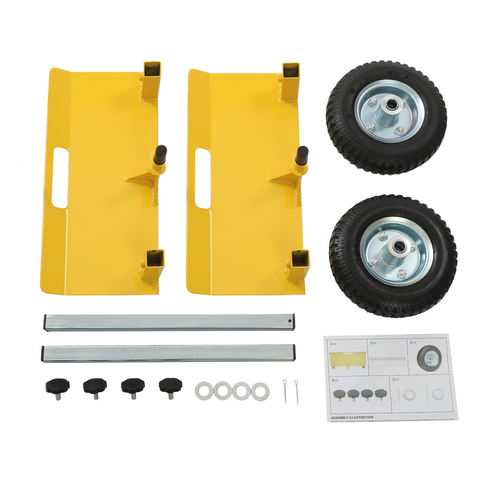 Transporter-8in wheels-marble slab cart mobile turnover cart-yellow