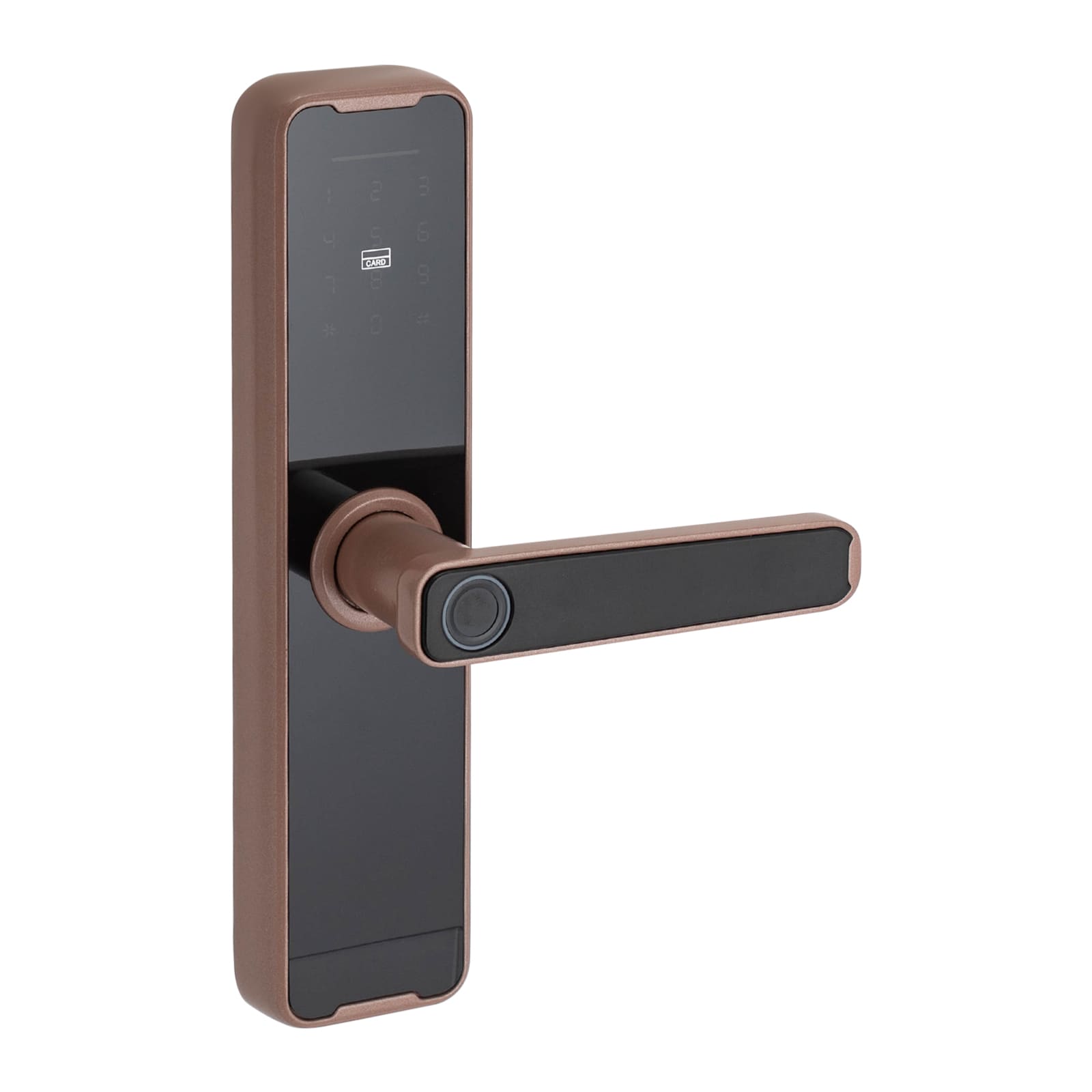Türschloss mit Fingerabdruck, intelligenter Türgriff, biometrisches Türschloss (Roségold)