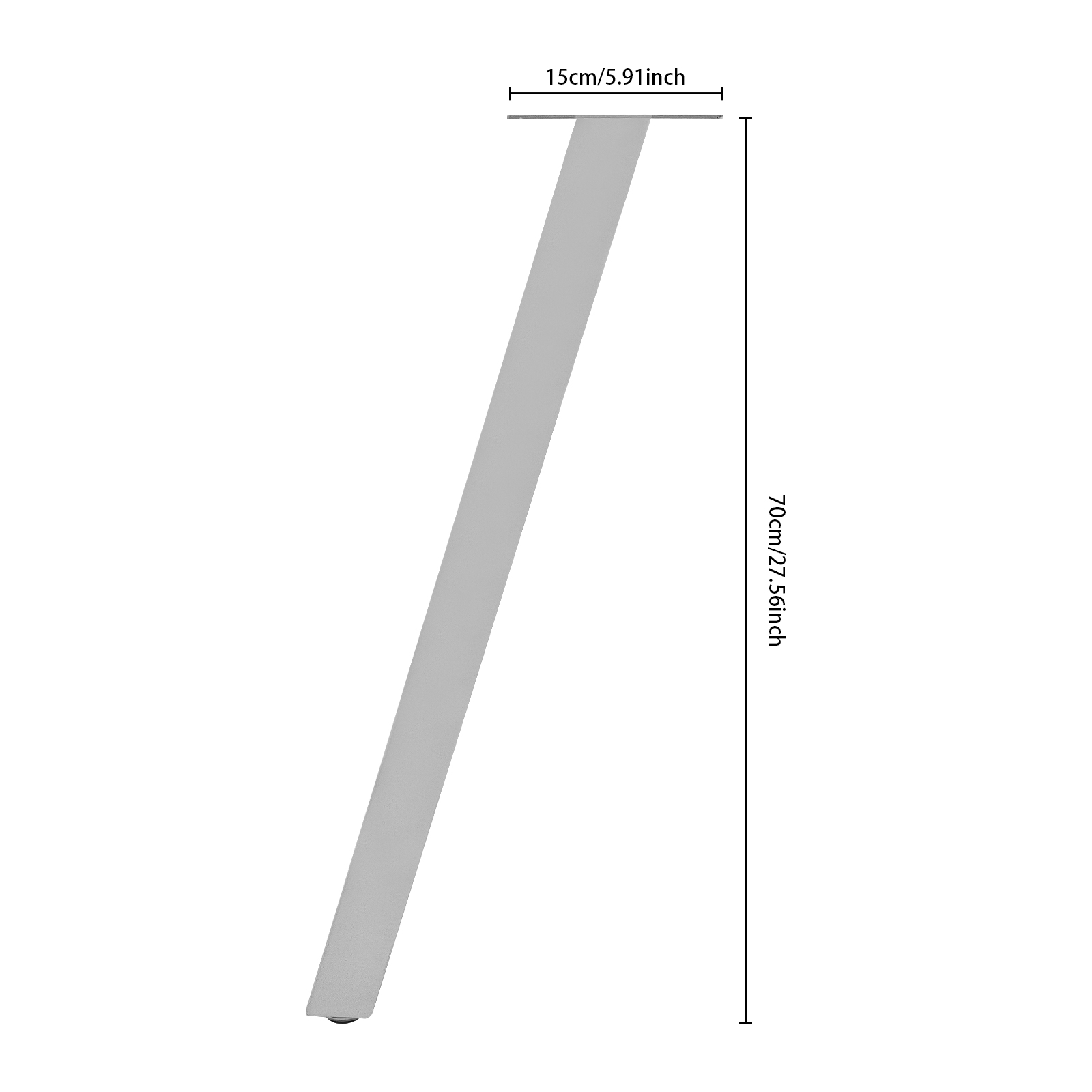 4pcs Table legs, Furniture Feet for Desks and Dining Tables, 70cm Furniture Feet - Smoke Grey