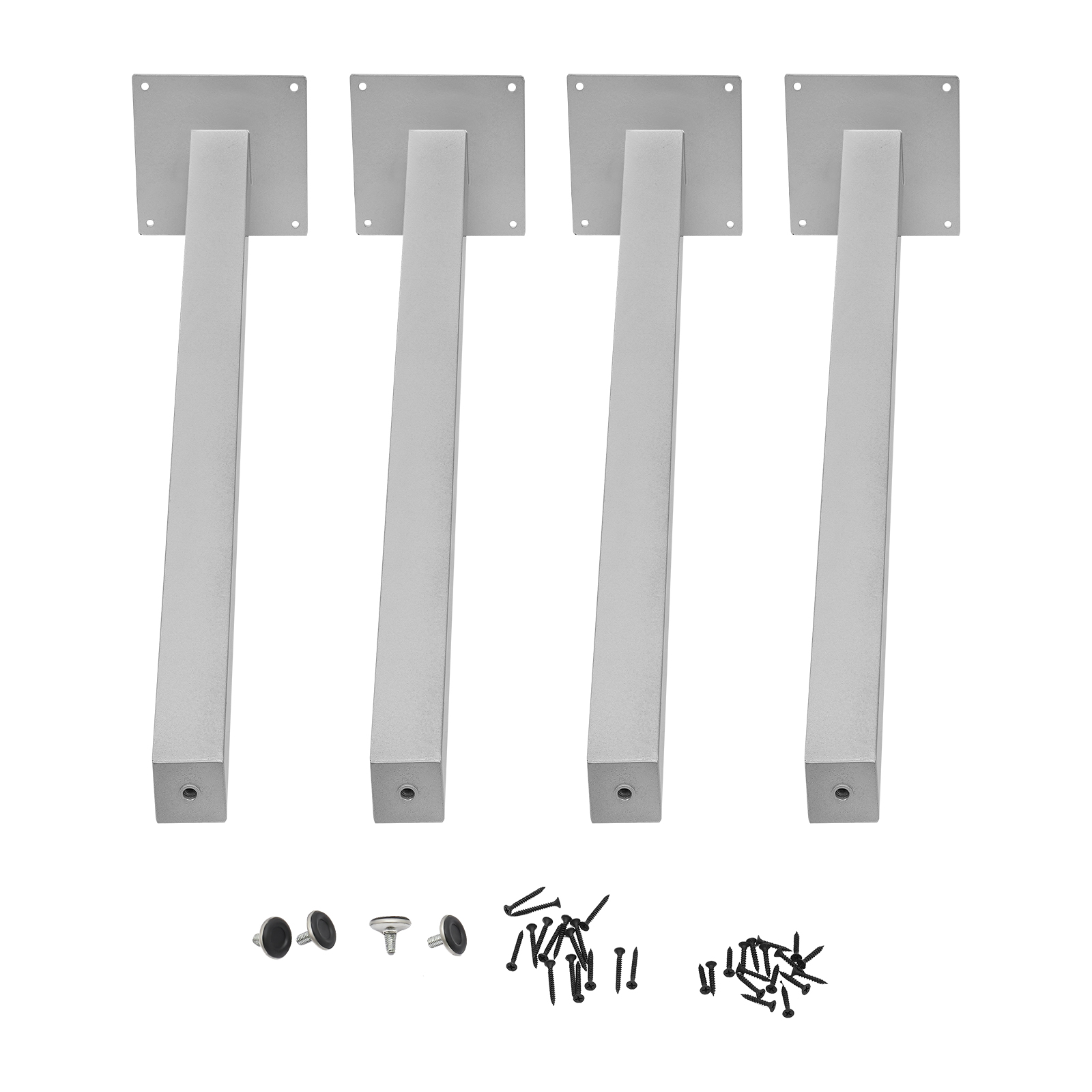 4pcs Table legs, Furniture Feet for Desks and Dining Tables, 70cm Furniture Feet - Smoke Grey