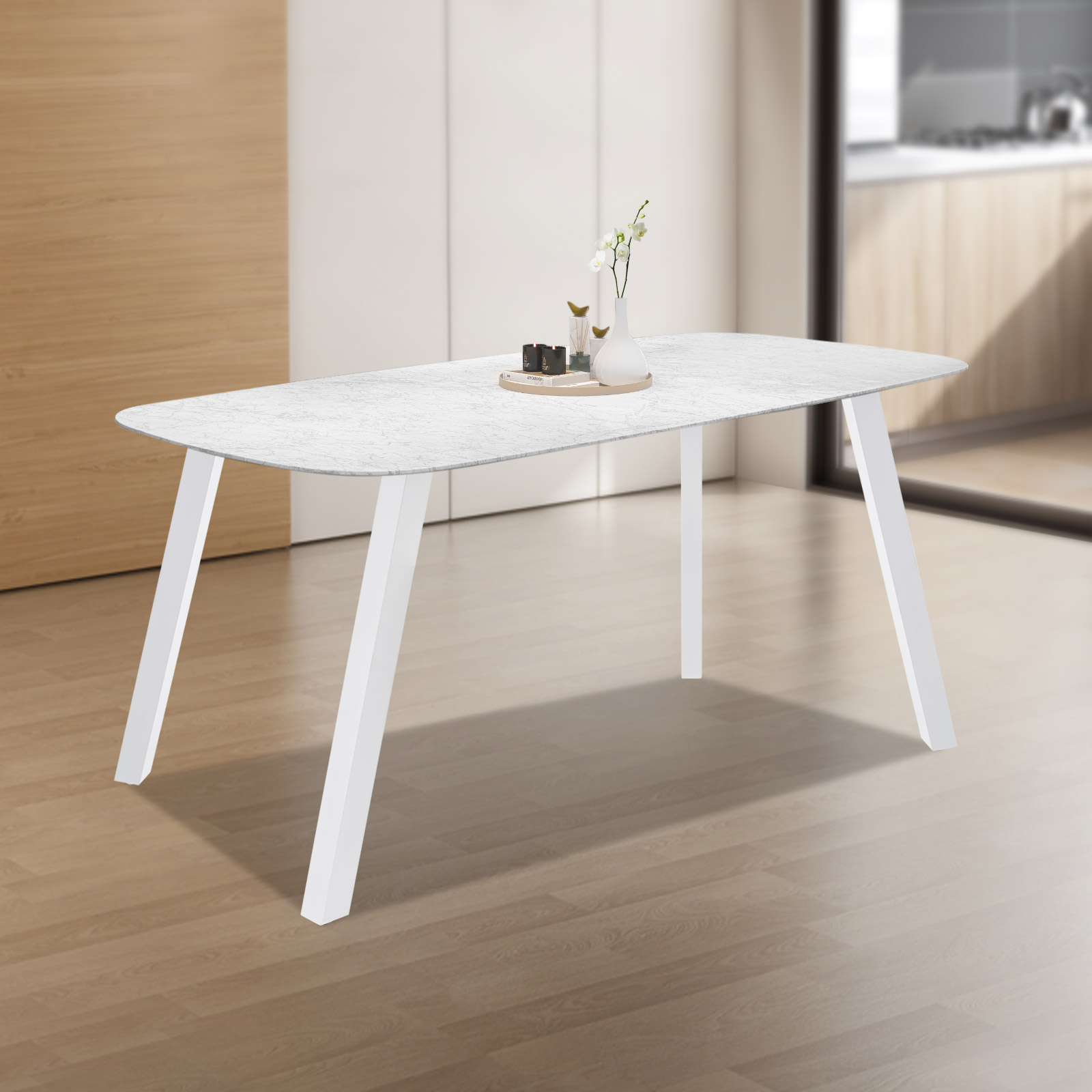 4pcs Table legs, Furniture Feet for Desks and Dining Tables, 70cm Furniture Feet - White