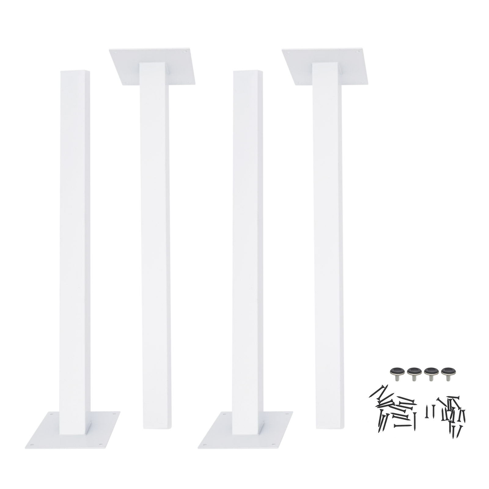 4pcs Table legs, Furniture Feet for Desks and Dining Tables, 70cm Furniture Feet - White