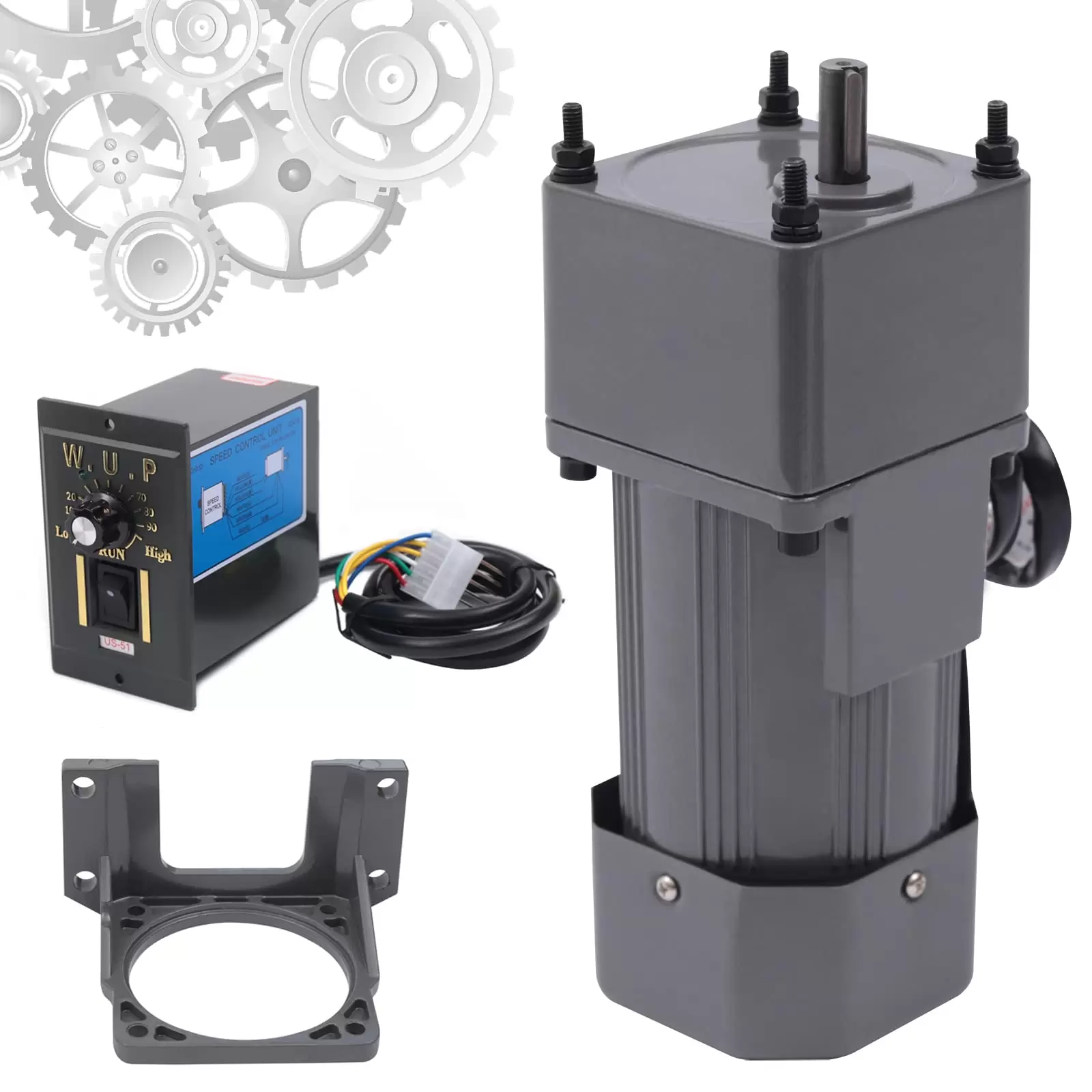 AC 220V 90W Getriebemotor, Motor mit einstellbarer Drehzahl Stufenlos regelbarer Frequenzumrichtermotor  (20K)