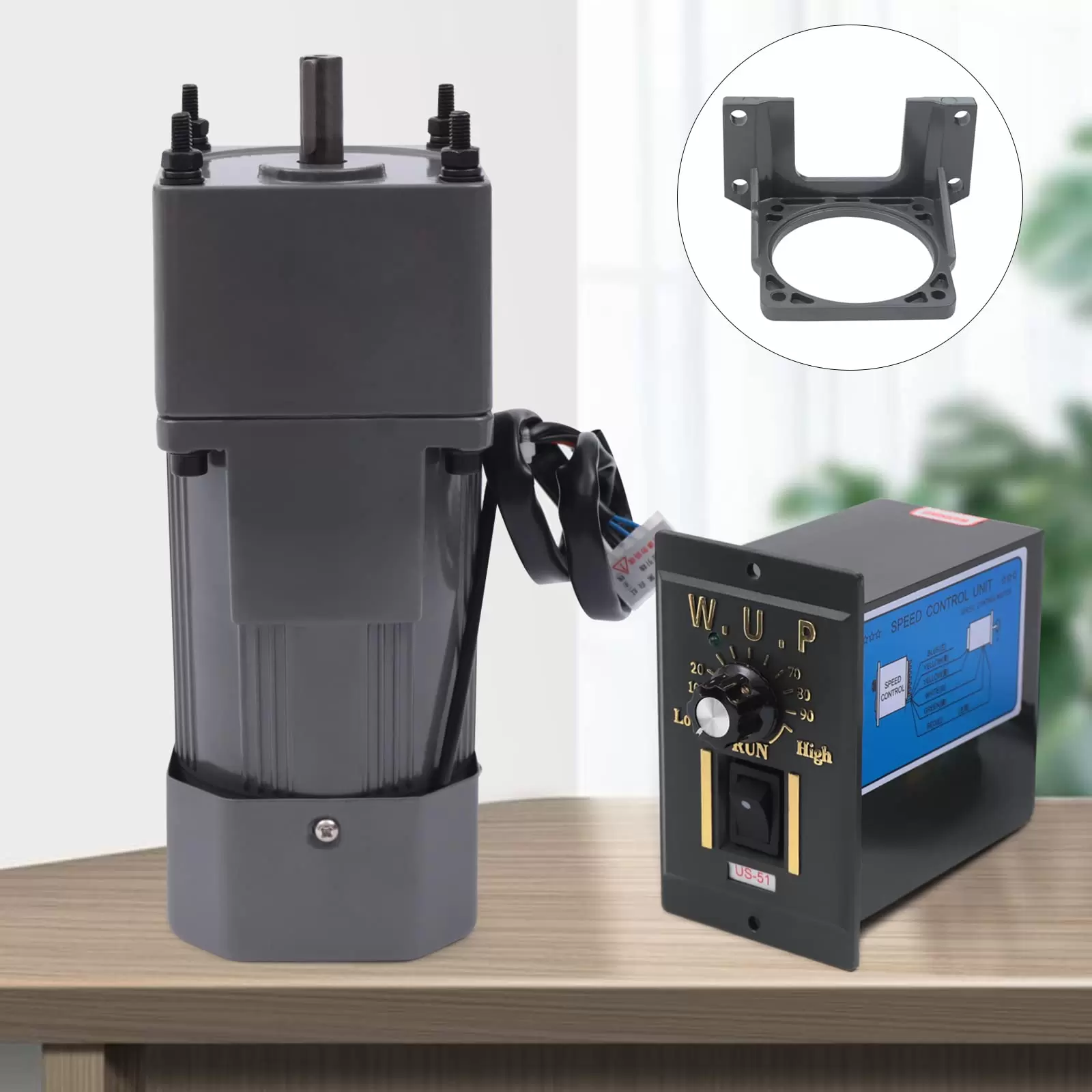 AC 220V 90W Getriebemotor, Motor mit einstellbarer Drehzahl Stufenlos regelbarer Frequenzumrichtermotor  (20K)