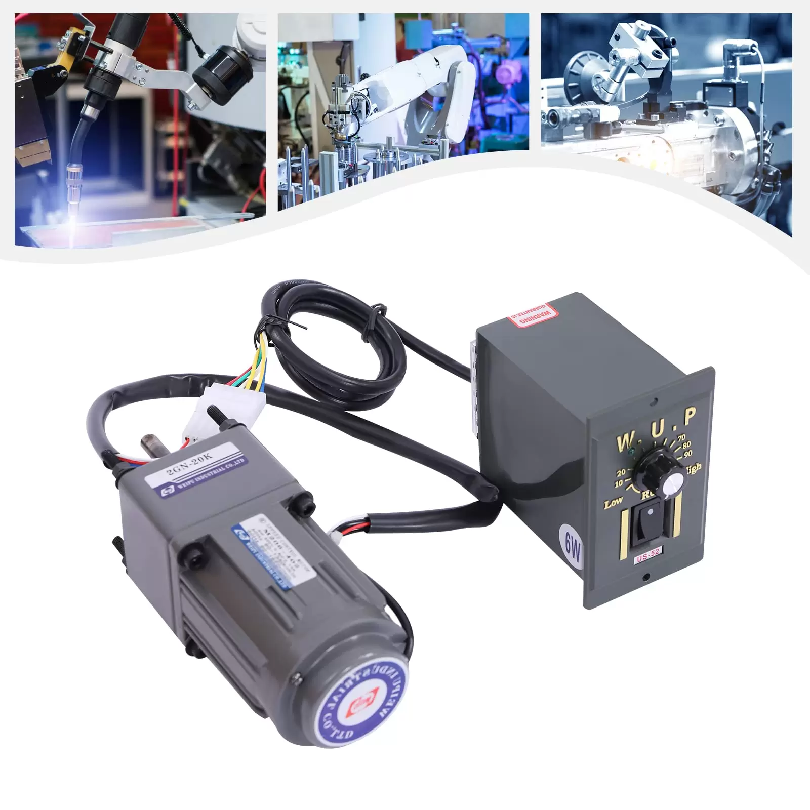 40W 20K 220V Getriebemotor mit Drehzahlregler Wechselstrom-Getriebemotor einstellbare Geschwindigkeit Asynchroner Getriebemotor