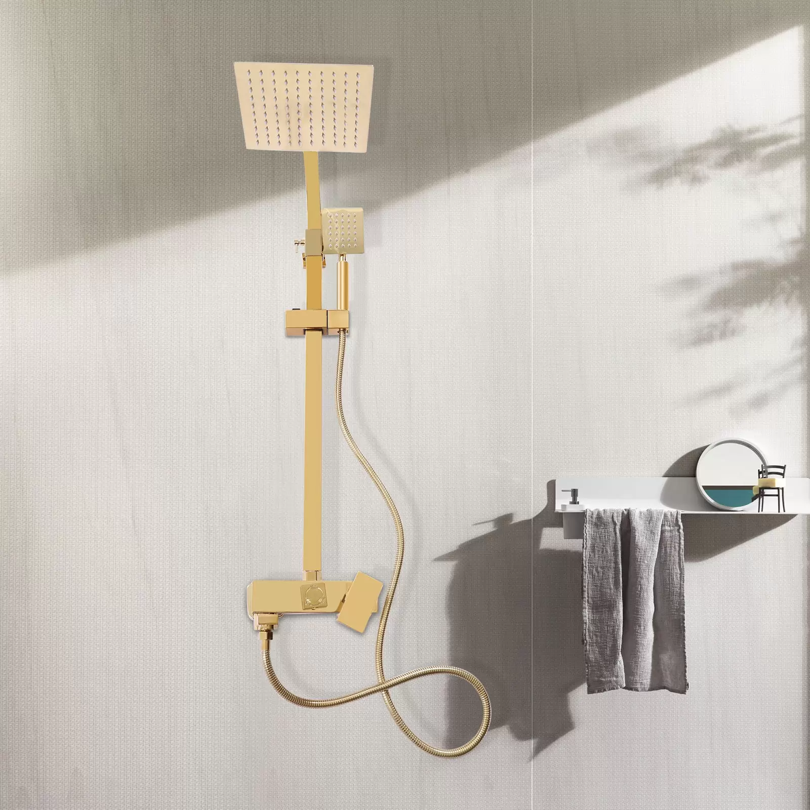 Duschset Duscharmatur Regendusche Mixer Mit Handbrause Dusche Duschsystem Brausegarnitur Wandmontiert