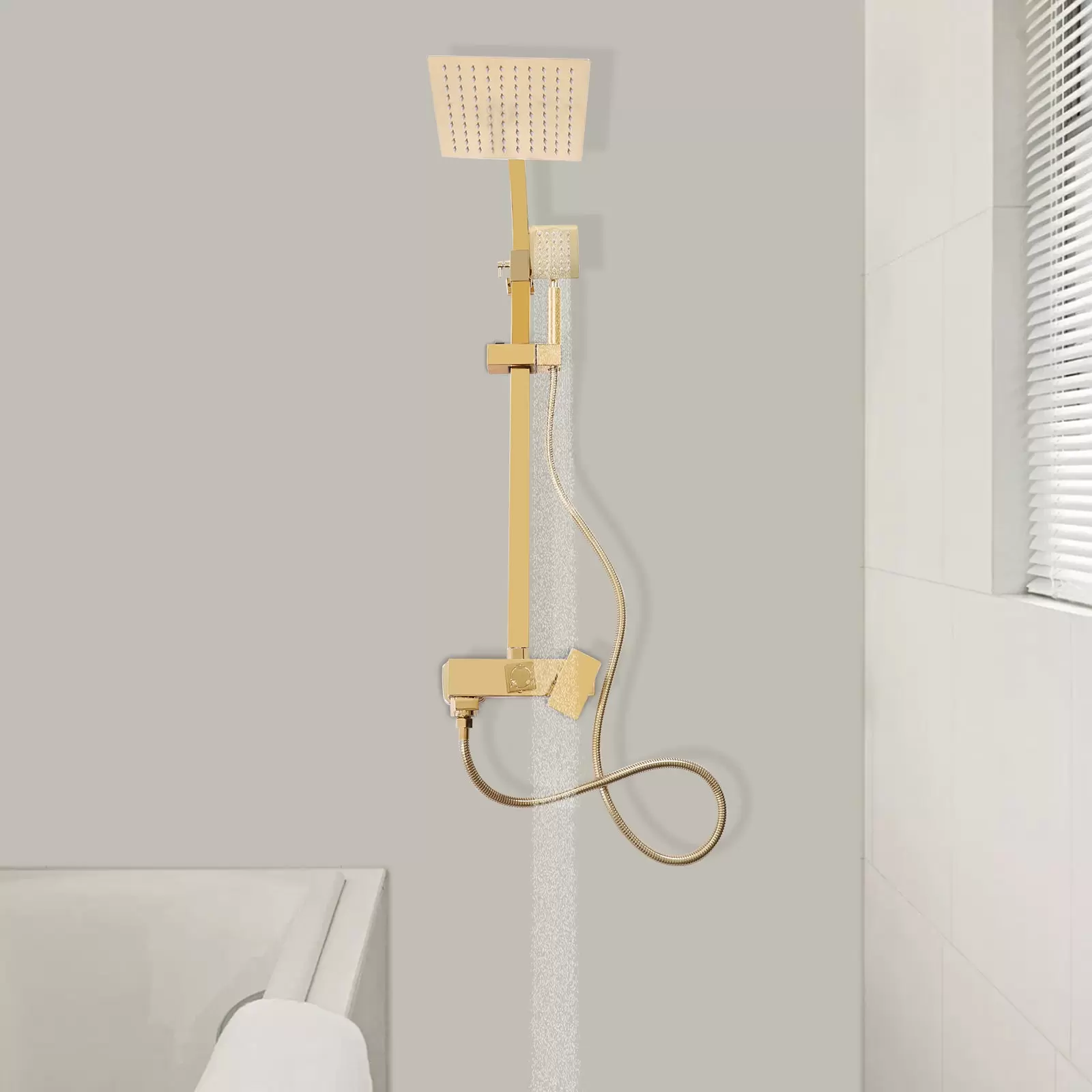 Duschset Duscharmatur Regendusche Mixer Mit Handbrause Dusche Duschsystem Brausegarnitur Wandmontiert