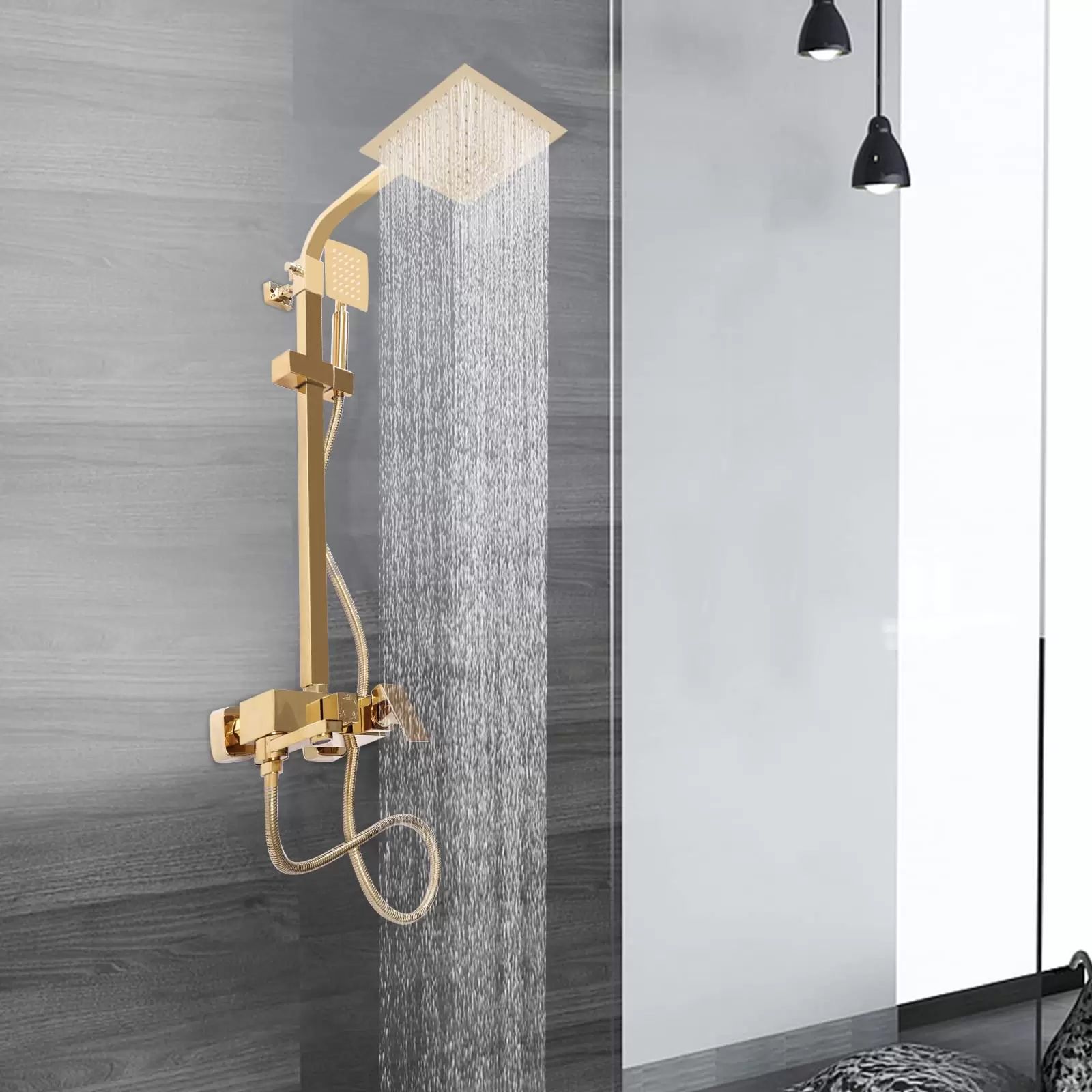 Duschset Duscharmatur Regendusche Mixer Mit Handbrause Dusche Duschsystem Brausegarnitur Wandmontiert