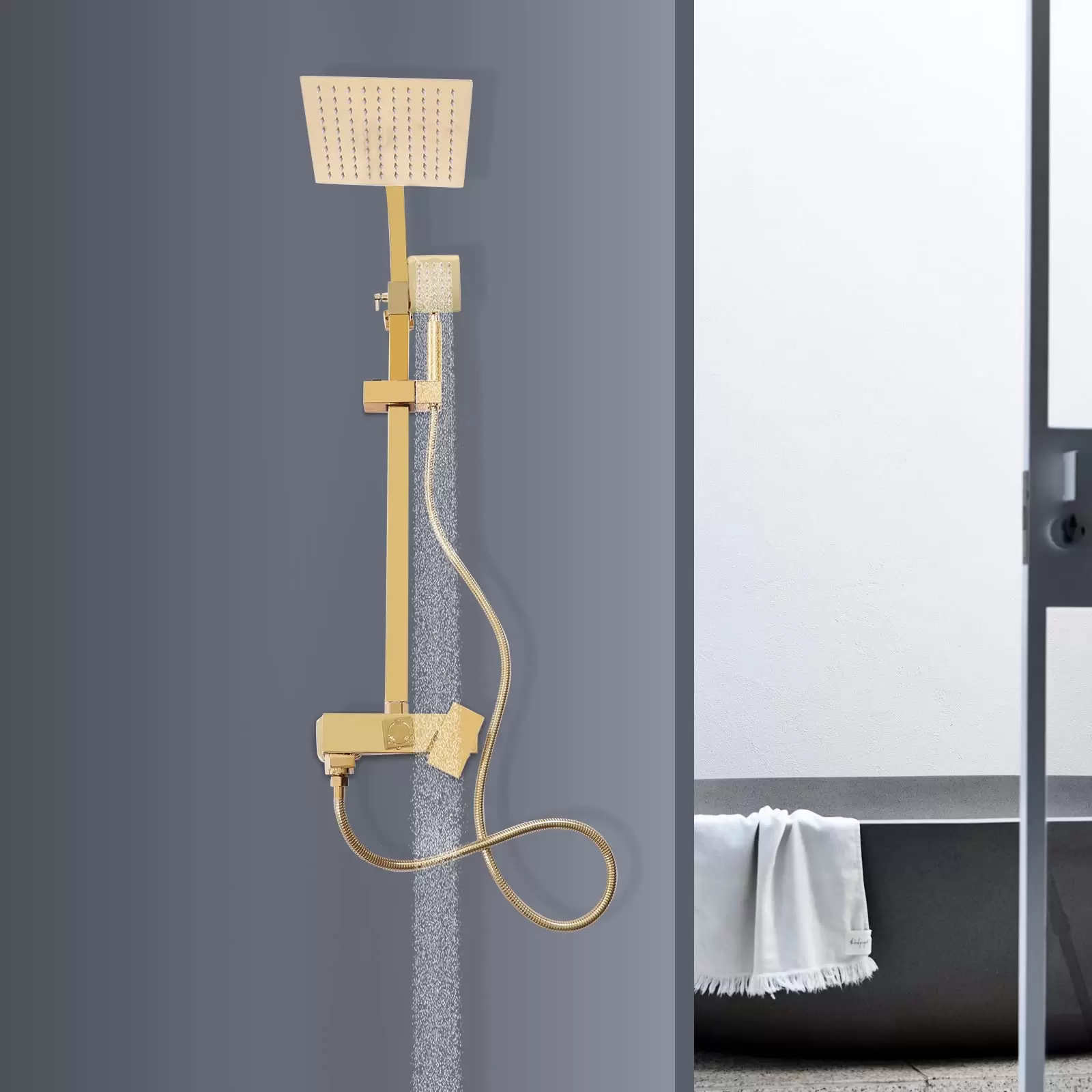 Duschset Duscharmatur Regendusche Mixer Mit Handbrause Dusche Duschsystem Brausegarnitur Wandmontiert