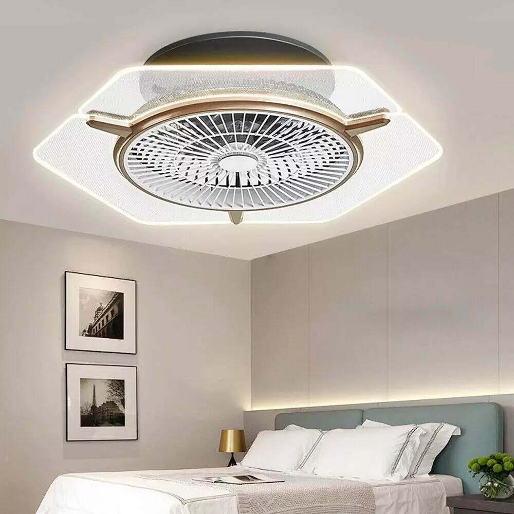 48W LED Transparent Deckenventilator mit Beleuchtung und Fernbedienung