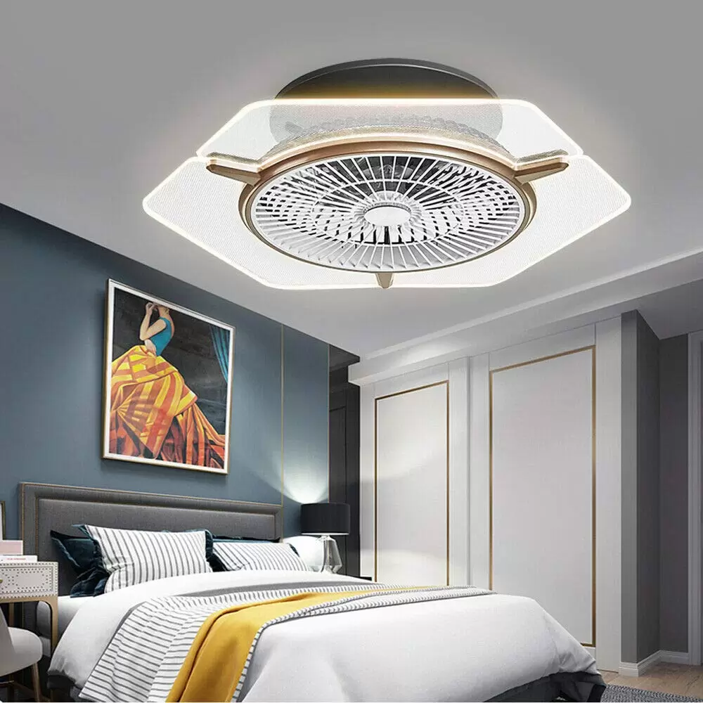 48W LED Transparent Deckenventilator mit Beleuchtung und Fernbedienung