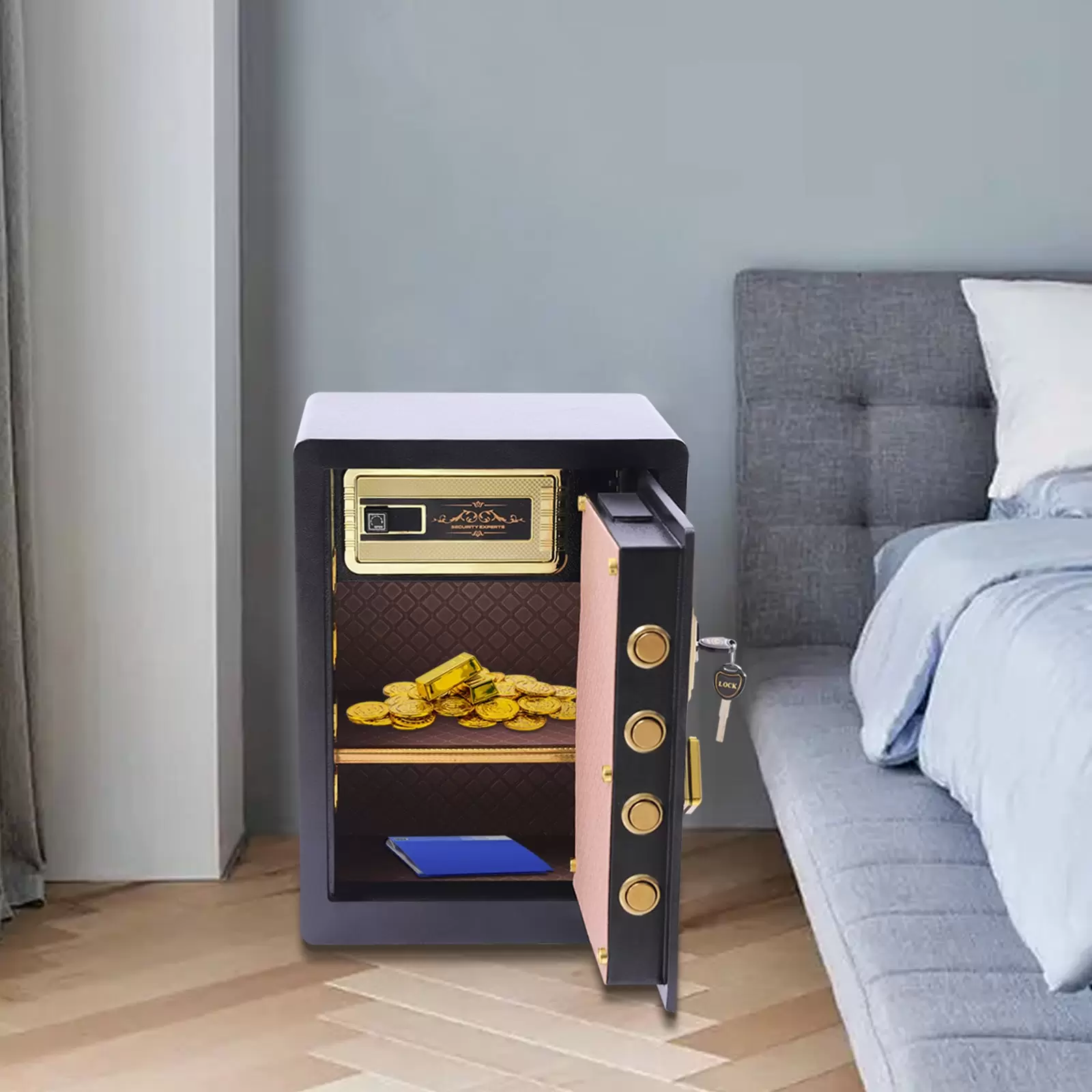 Tresor mit alarm Möbeltresor Safe Schlüssel Geldschrank Geldsafe