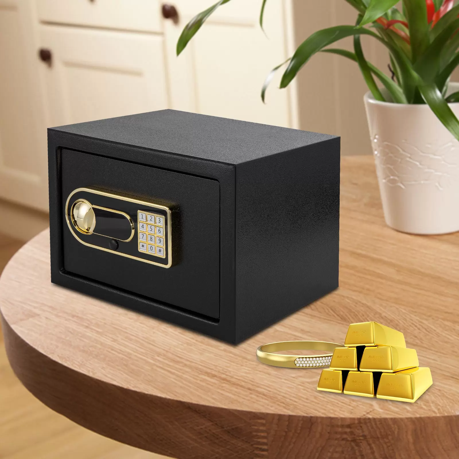 25EB Digitale Passwort Safe mit Notfall Schlüssel für Locker Home Office