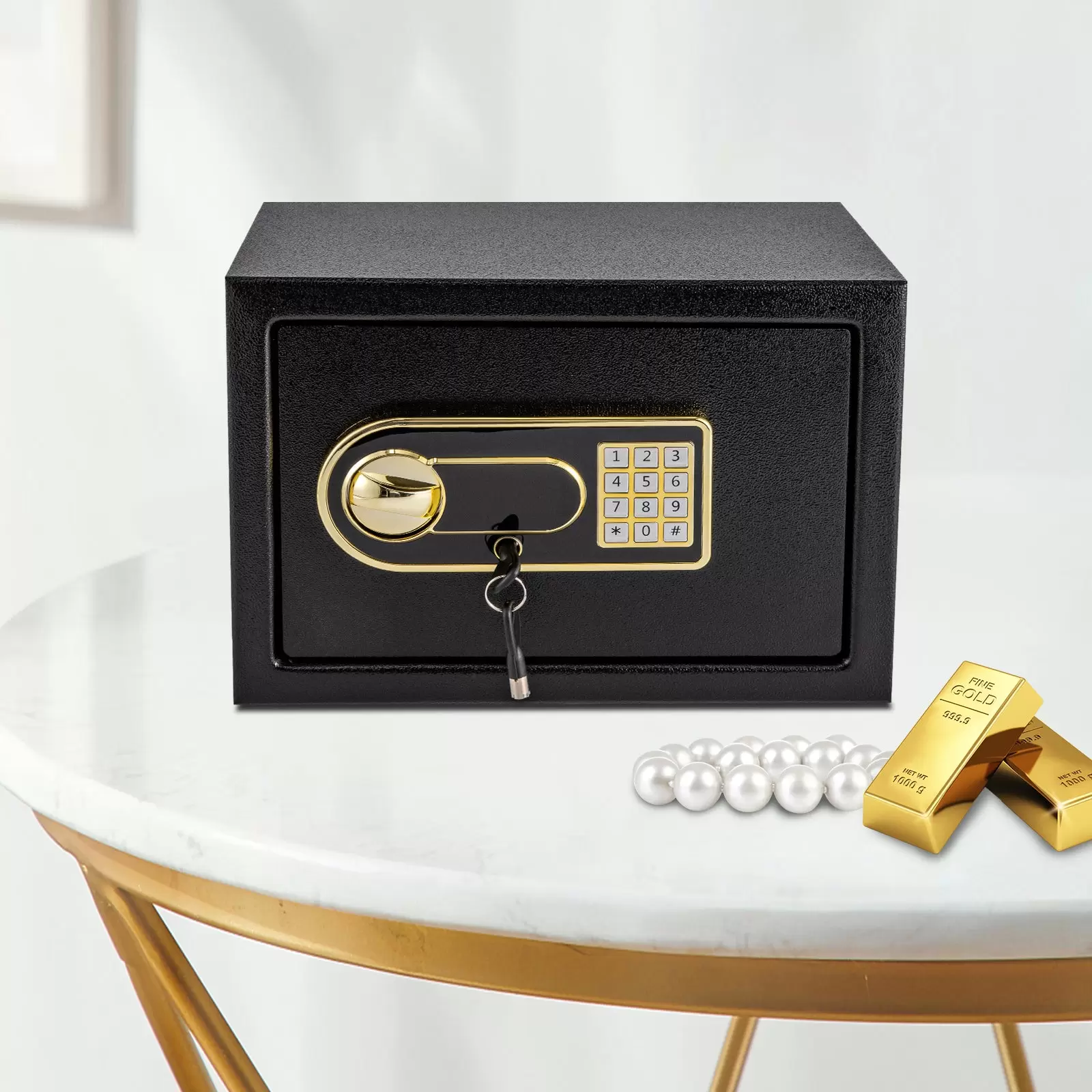 25EB Digitale Passwort Safe mit Notfall Schlüssel für Locker Home Office