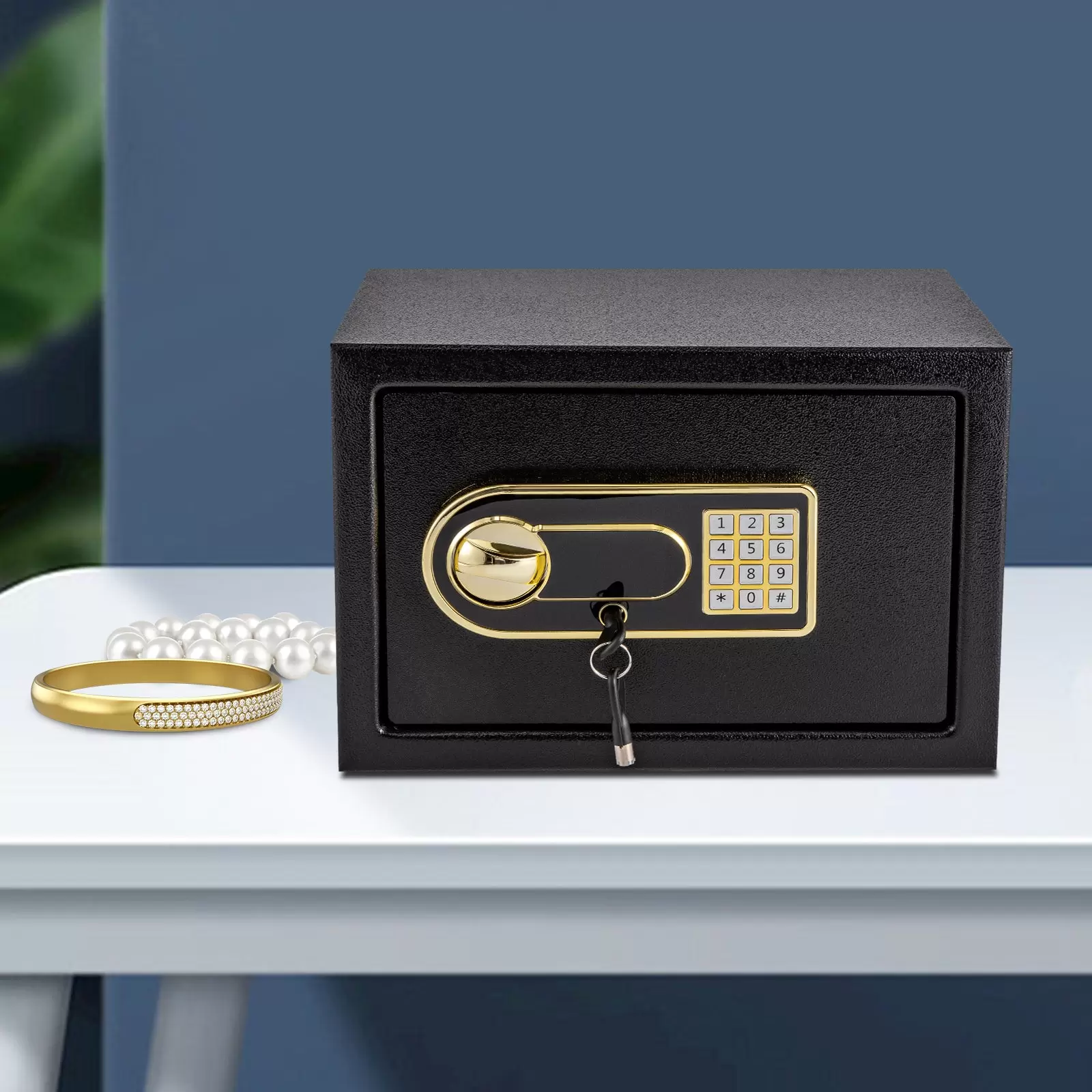 25EB Digitale Passwort Safe mit Notfall Schlüssel für Locker Home Office