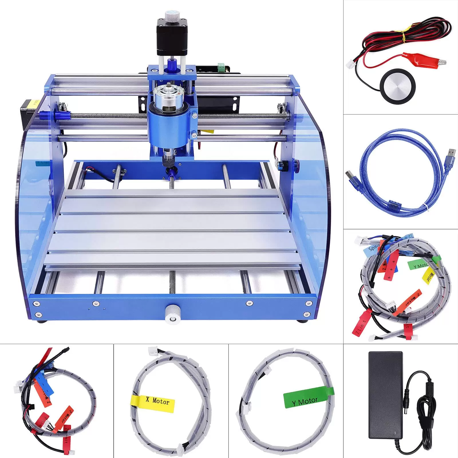 CNCEST CNC Fräsmaschine 3018 Pro Graviermaschine Router 3 Achse Endschalter mit Motor