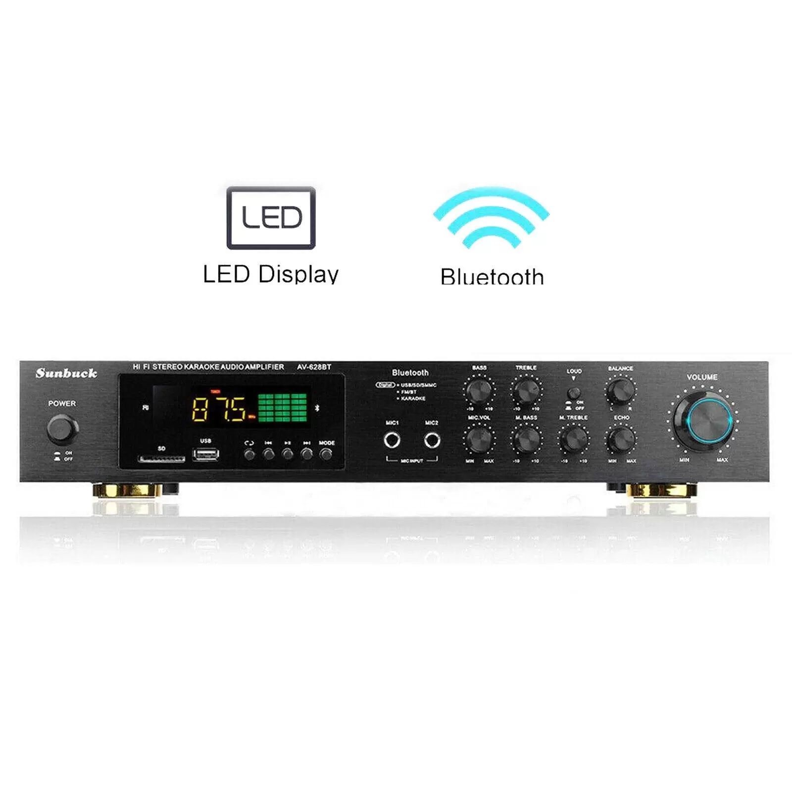 600W HiFi 4.2 FM /AM Mini Bluetooth Leistungsverstärker Digital Power Amplifier Stereo 4.2 FM /AM Audio