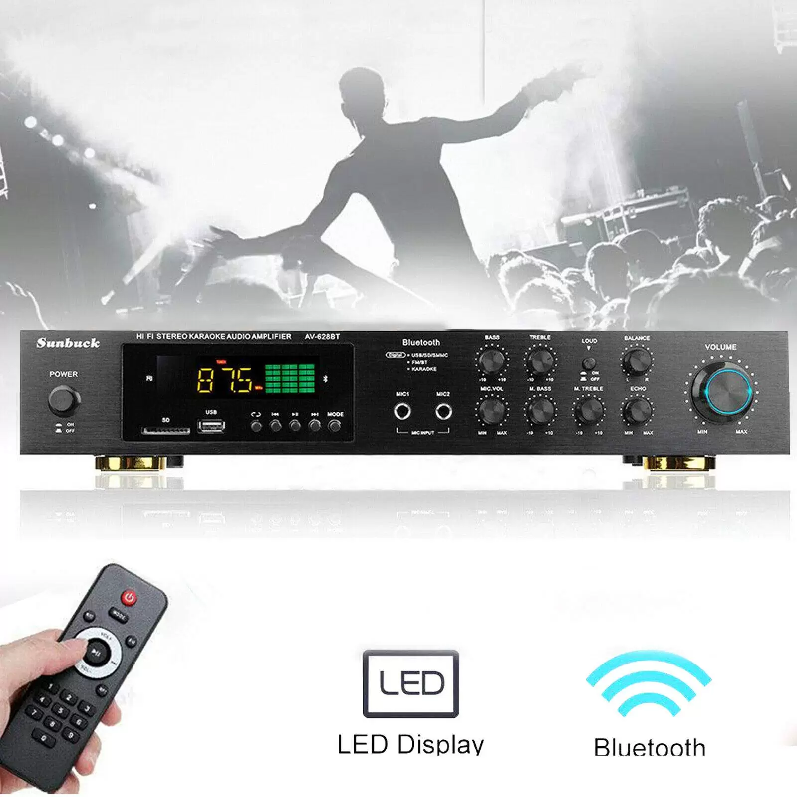 600W HiFi 4.2 FM /AM Mini Bluetooth Leistungsverstärker Digital Power Amplifier Stereo 4.2 FM /AM Audio 600W HiFi 4.2 FM /AM Mini Bluetooth Leistungsverstärker Digital Power Amplifier Stereo 4.2 FM /AM Audio